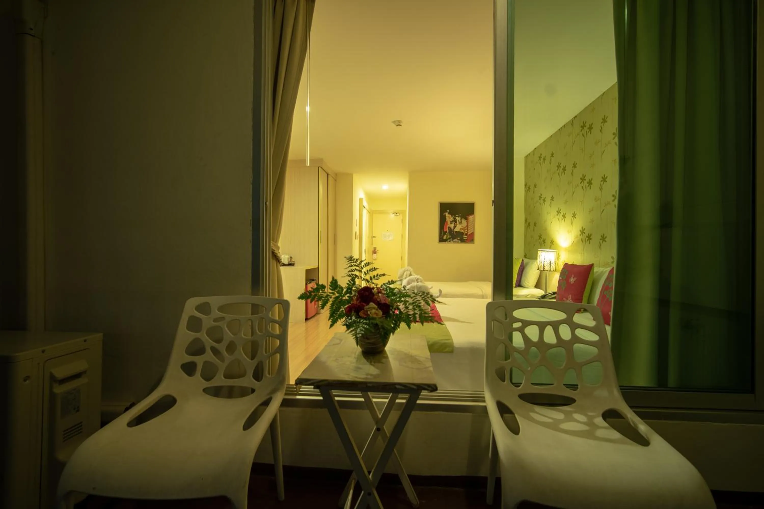 Balcony/Terrace, Bed in Taradii Boutique