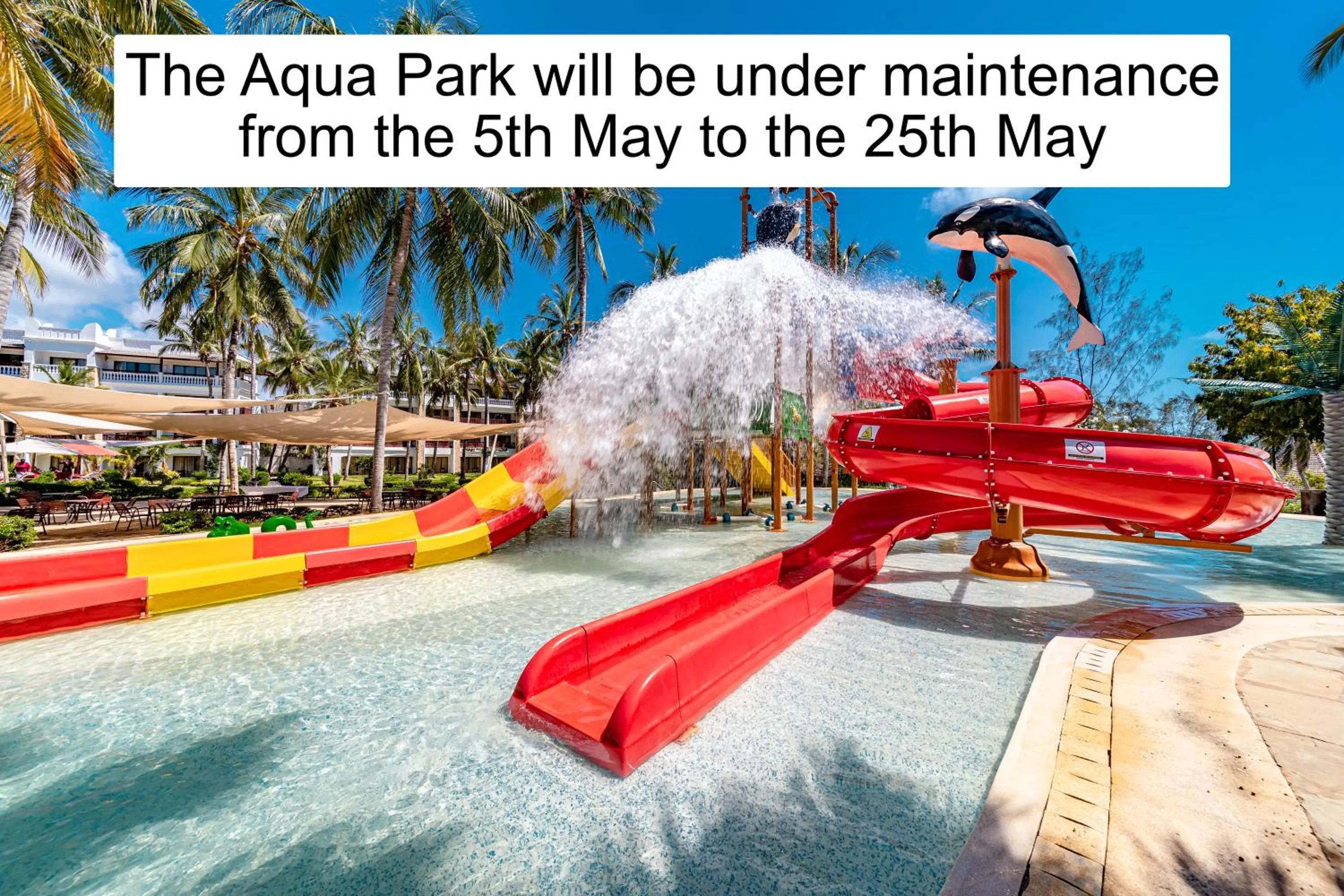 Aqua park in PrideInn Paradise Beach Resort & Spa Mombasa