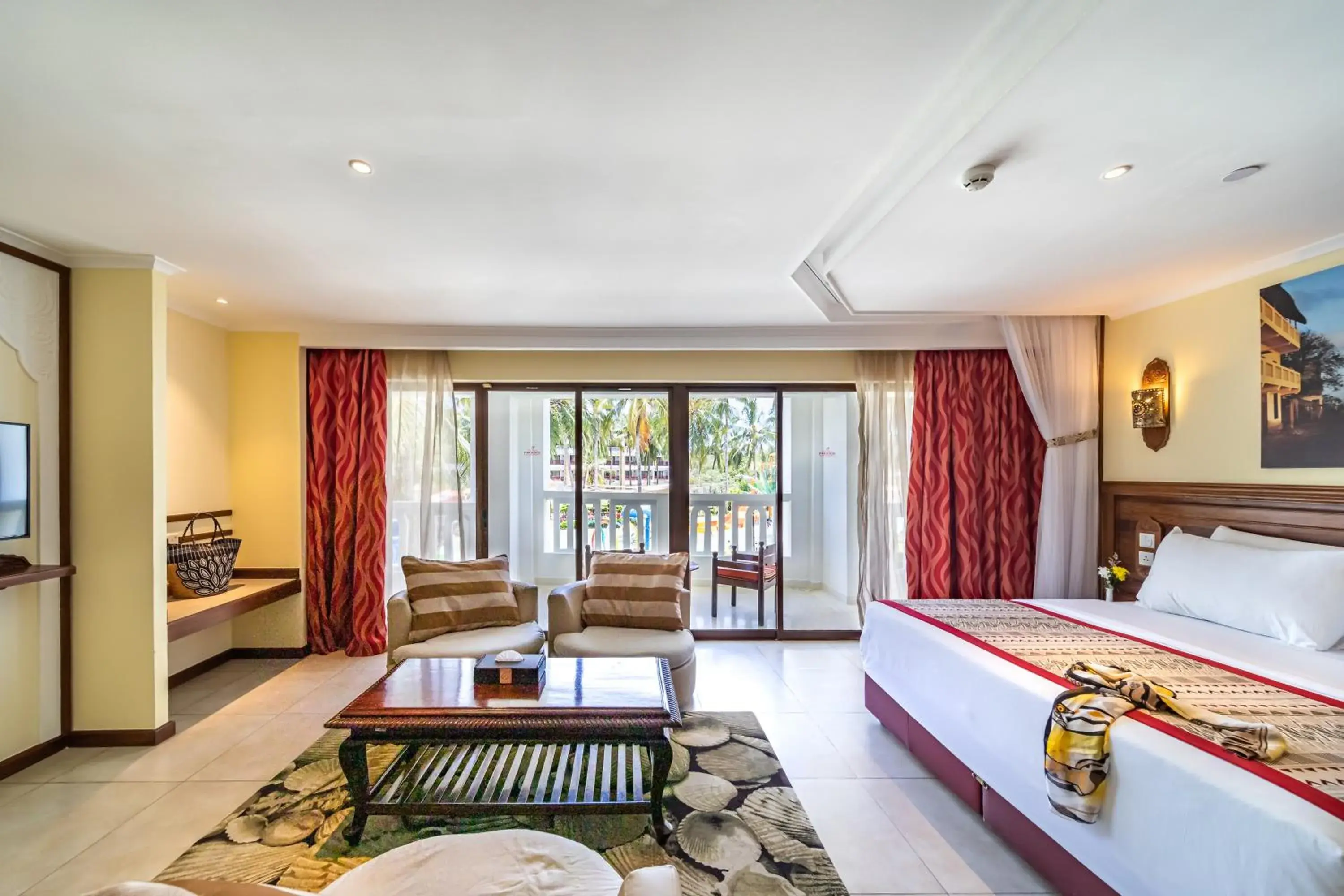 View (from property/room), Bed in PrideInn Paradise Beach Resort & Spa Mombasa View (from property/room), Bed in PrideInn Paradise Beach Resort & Spa Mombasa