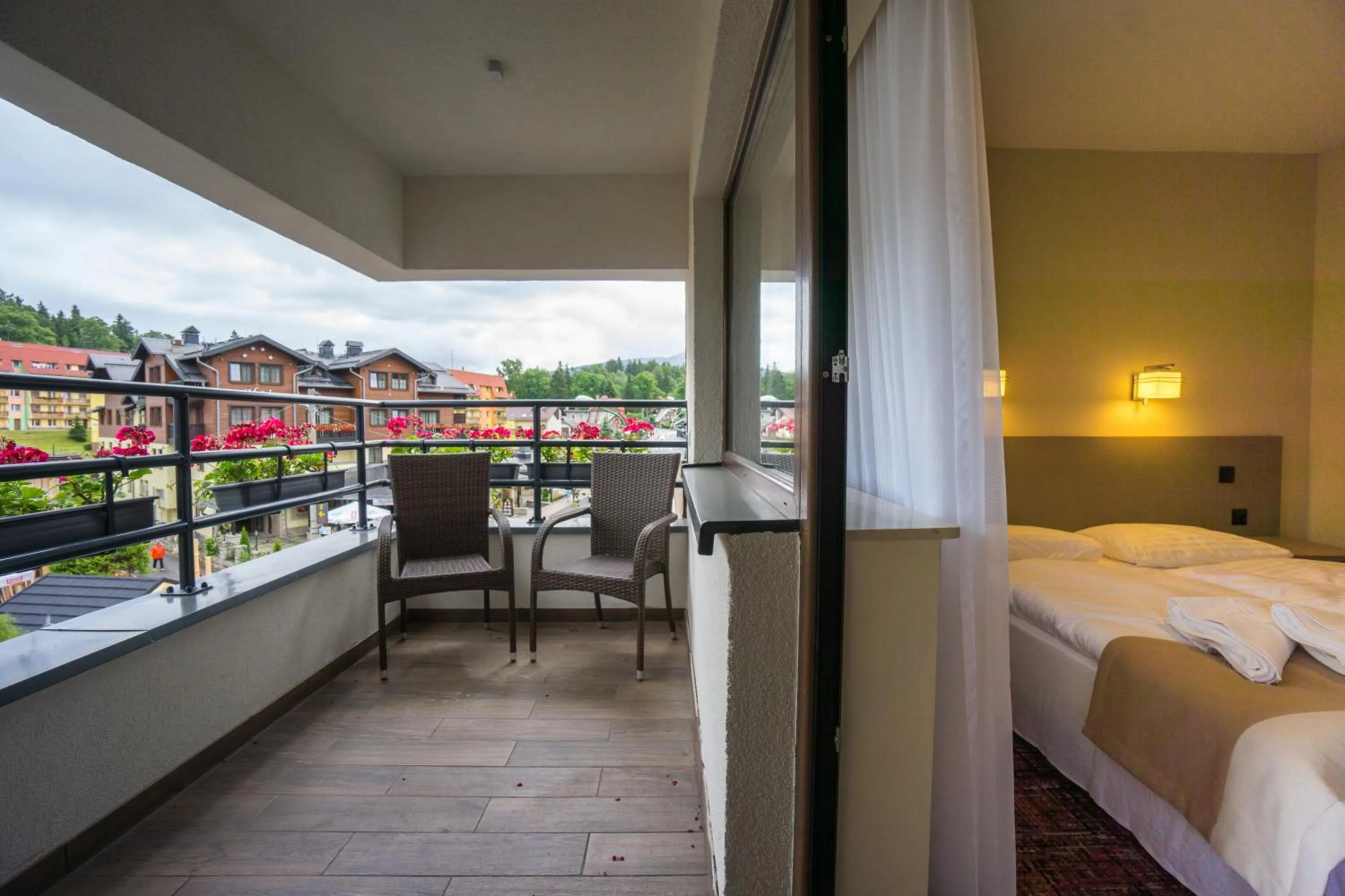 Balcony/Terrace, Bed in Pensjonat Kanion