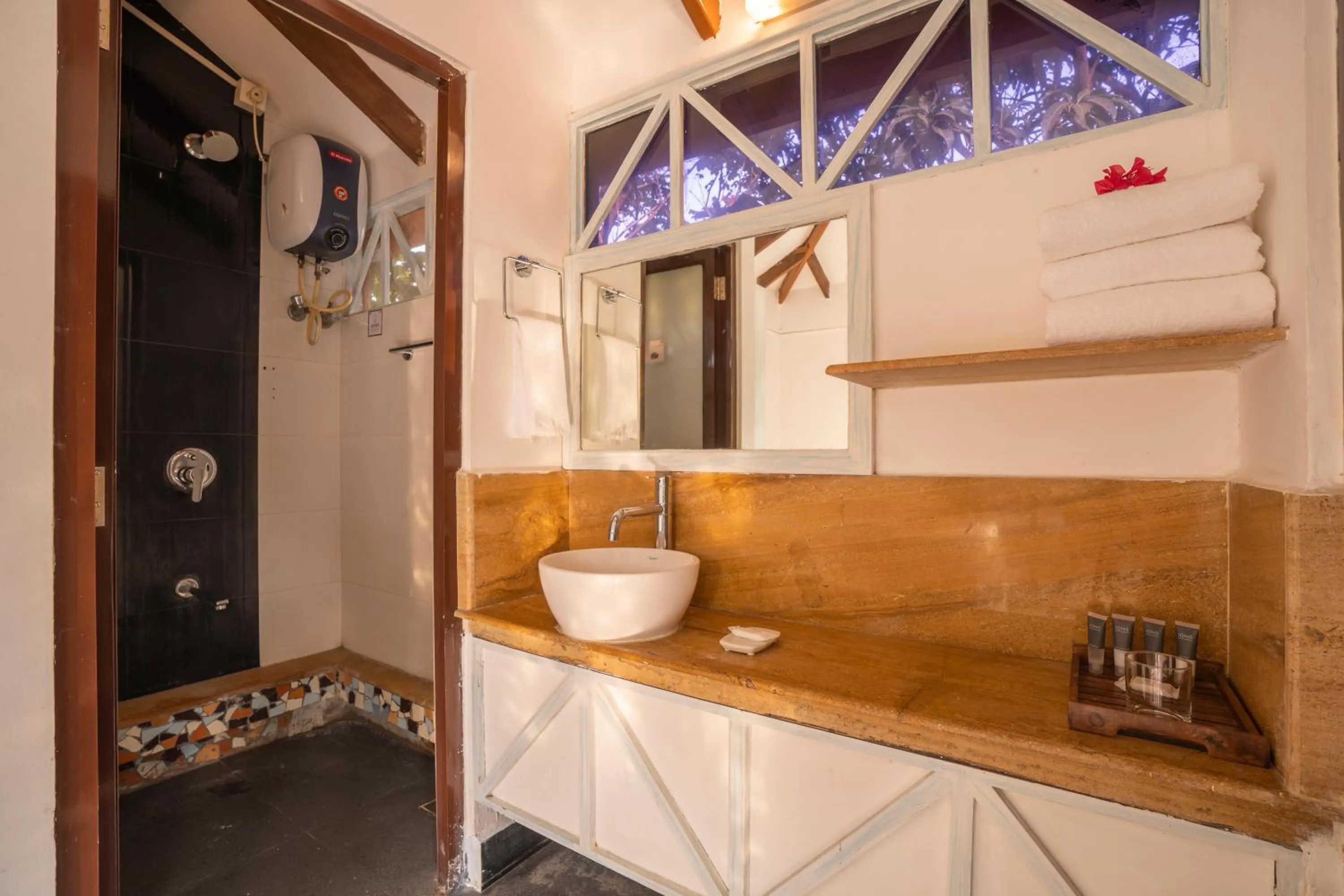 Shower in Moustache Goa Luxuria