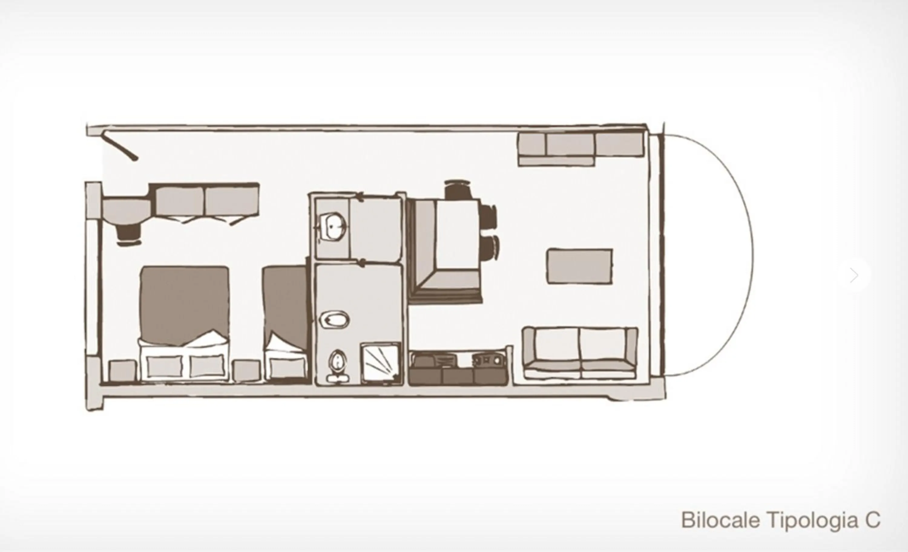 Floor plan in Altamarea Residence & Hotel