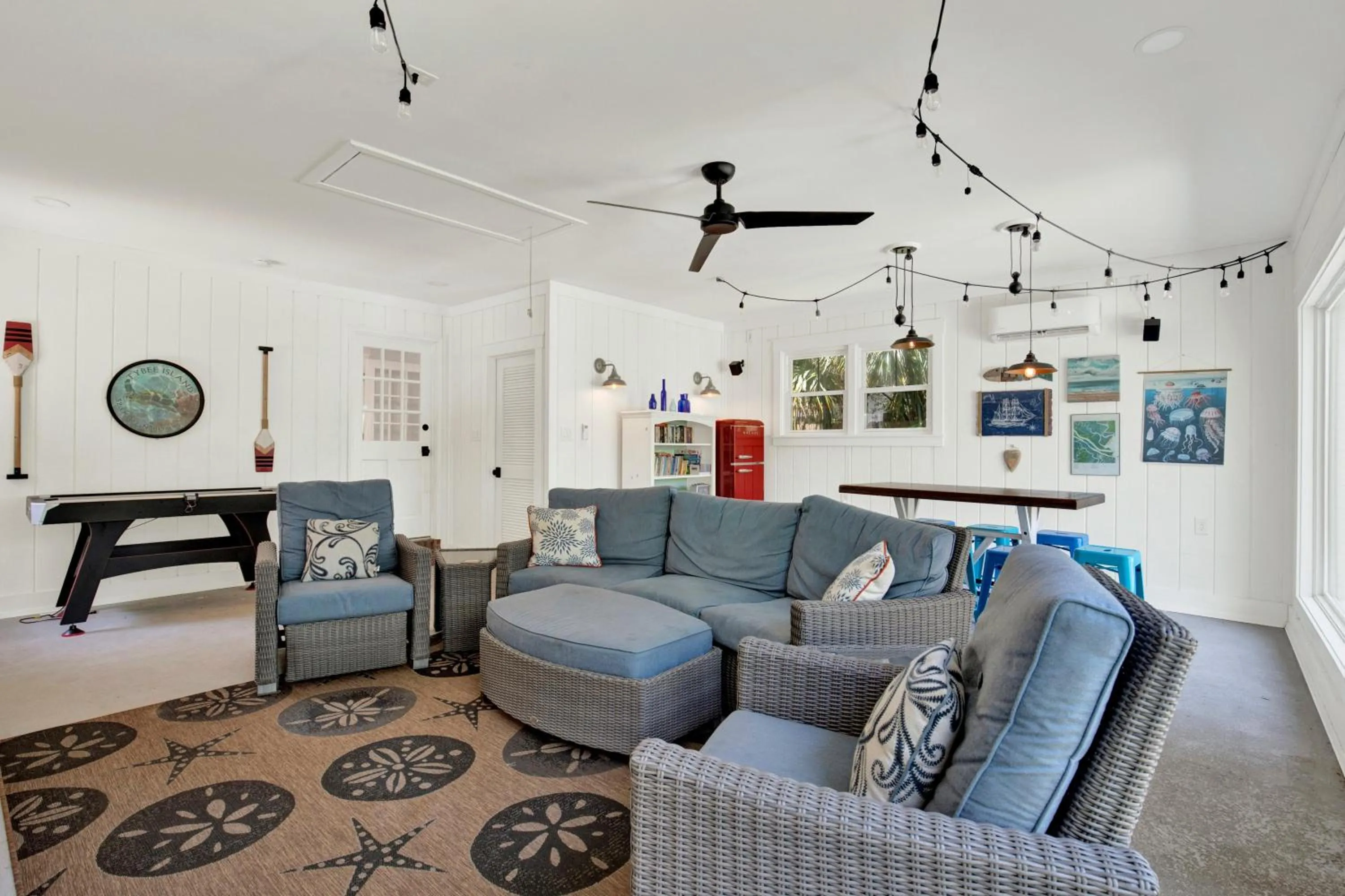 Living room in The Oar House