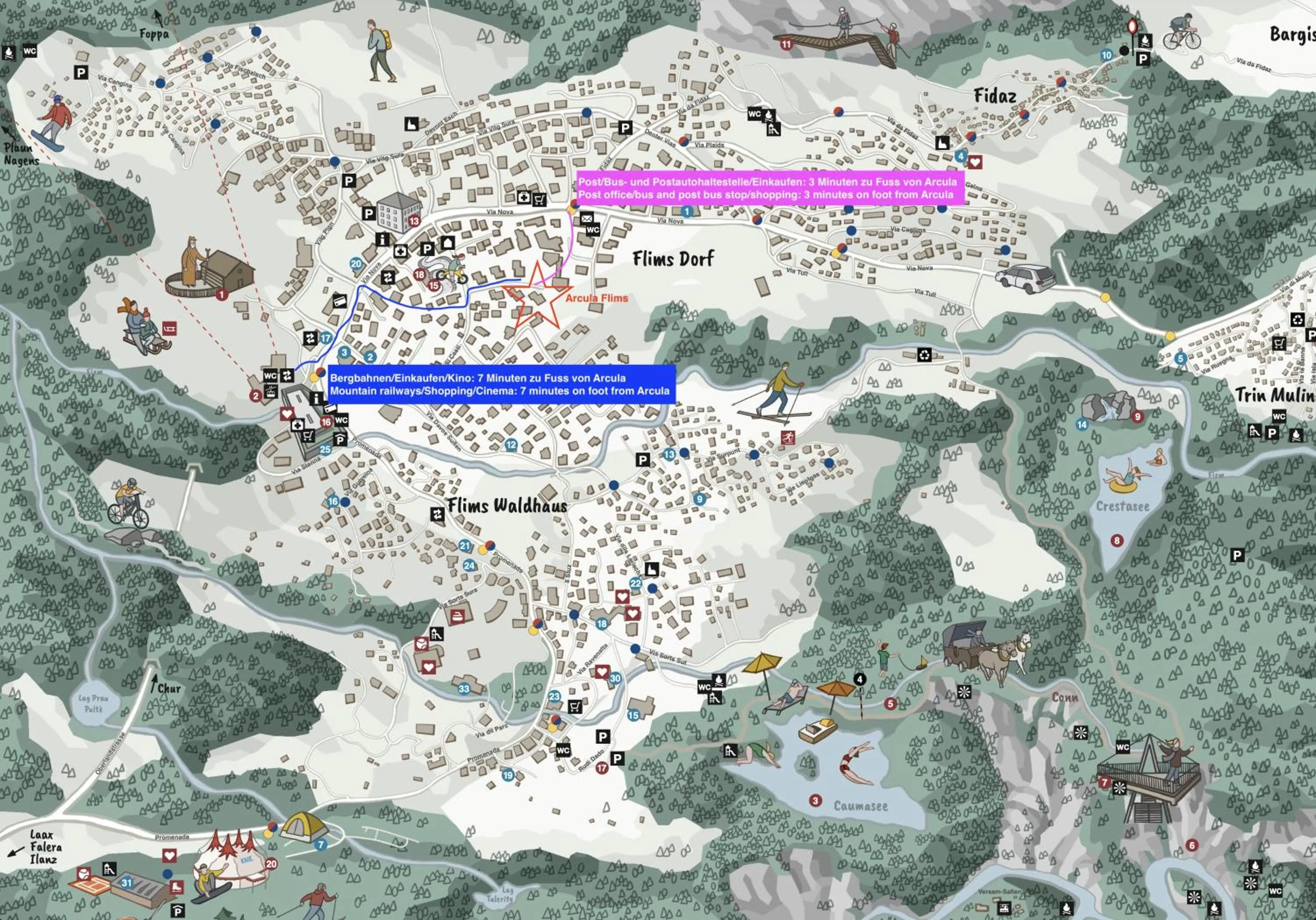Area and facilities in Arcula