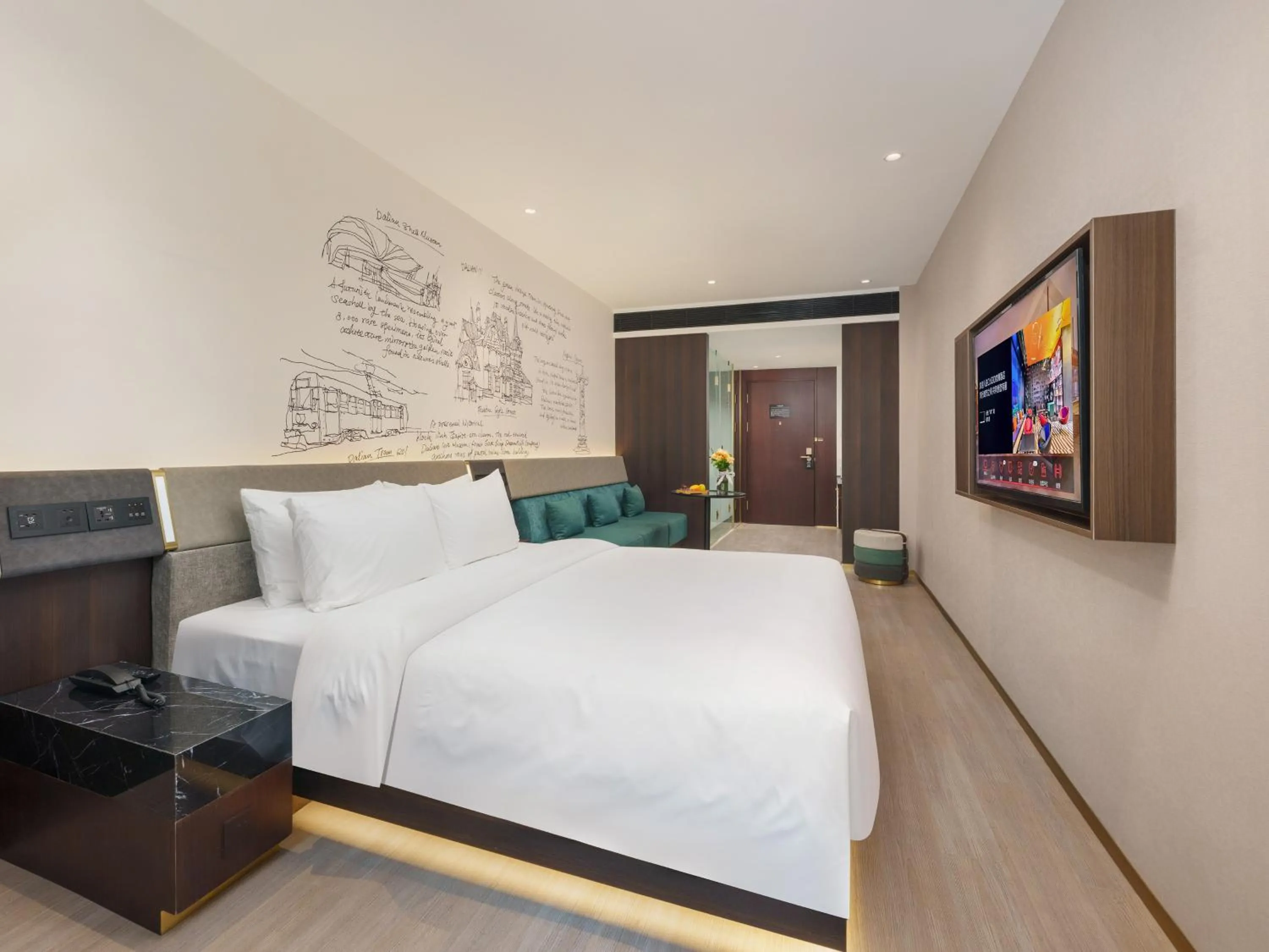 Bed in CitiGO Hotel, Xinghai Square, Dalian