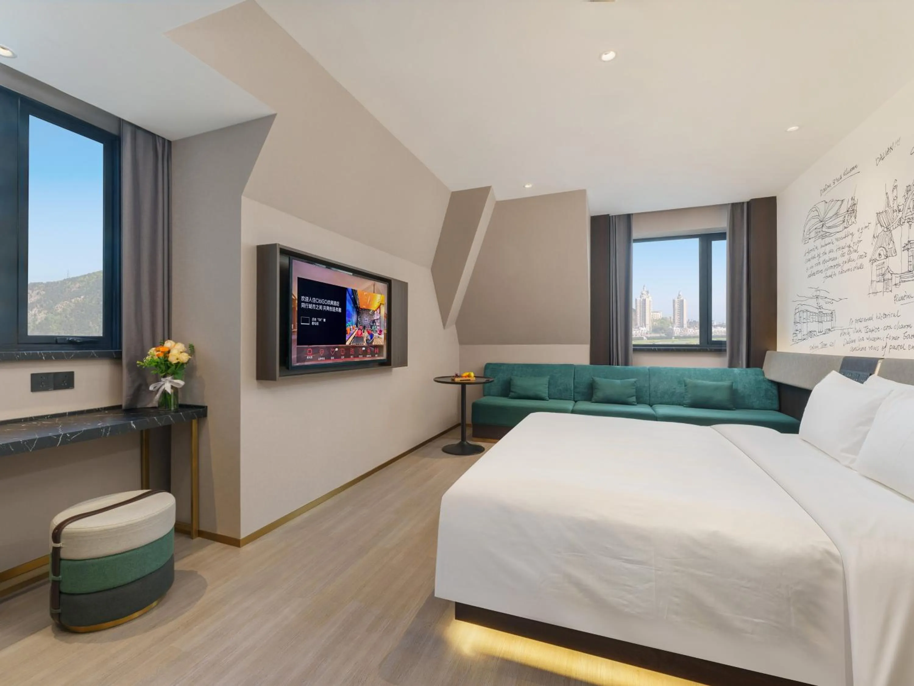 Bed in CitiGO Hotel, Xinghai Square, Dalian