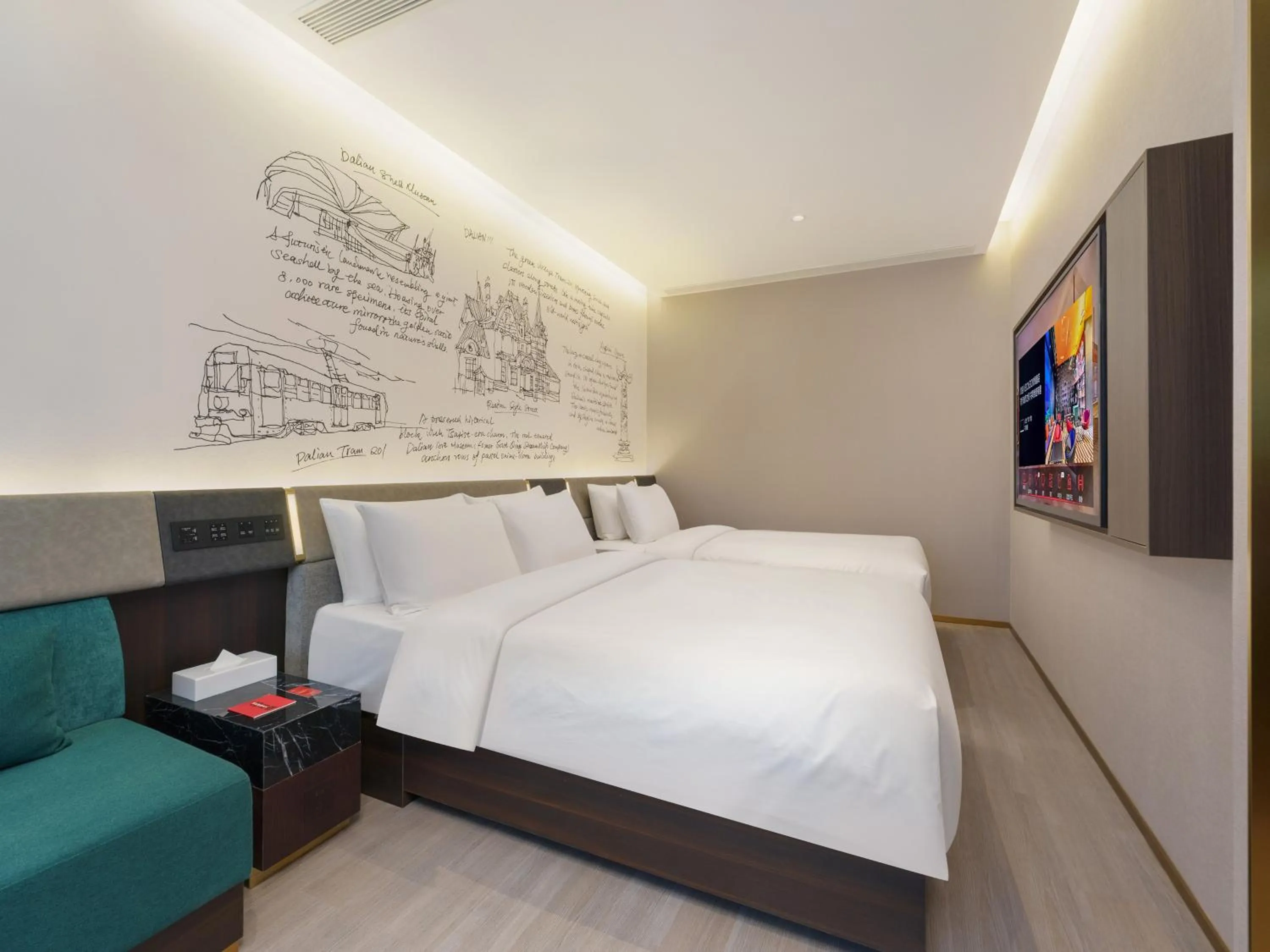 Bed in CitiGO Hotel, Xinghai Square, Dalian