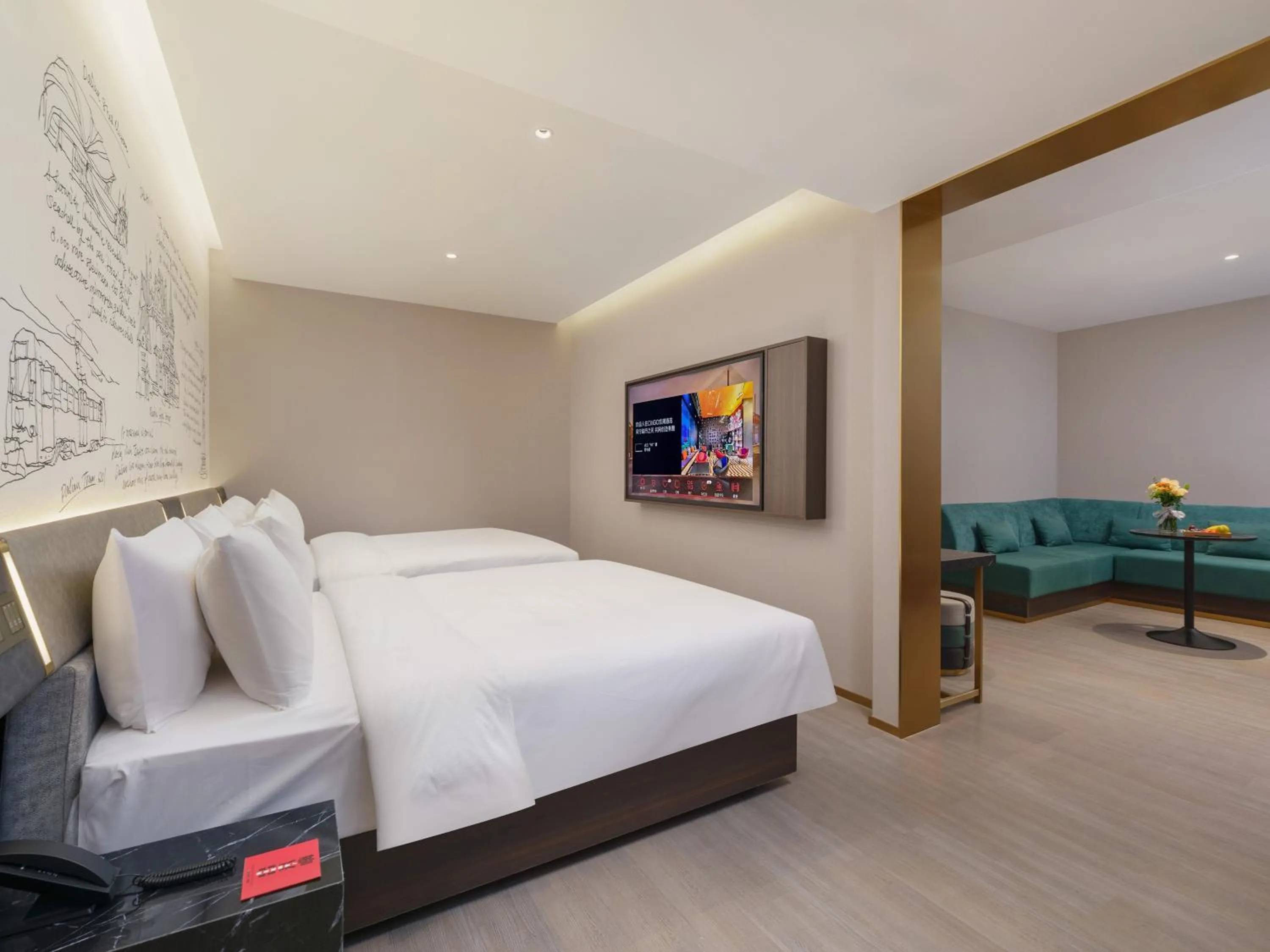 Bed in CitiGO Hotel, Xinghai Square, Dalian