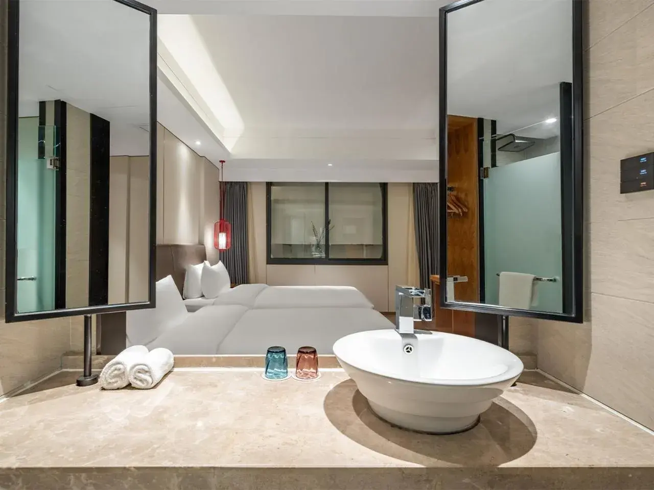 Superior Twin Room in Kaiyuan Mingting Hotel, near Gulou Metro Station, Tianyi Square, Ningbo Superior Twin Room in Kaiyuan Mingting Hotel, near Gulou Metro Station, Tianyi Square, Ningbo