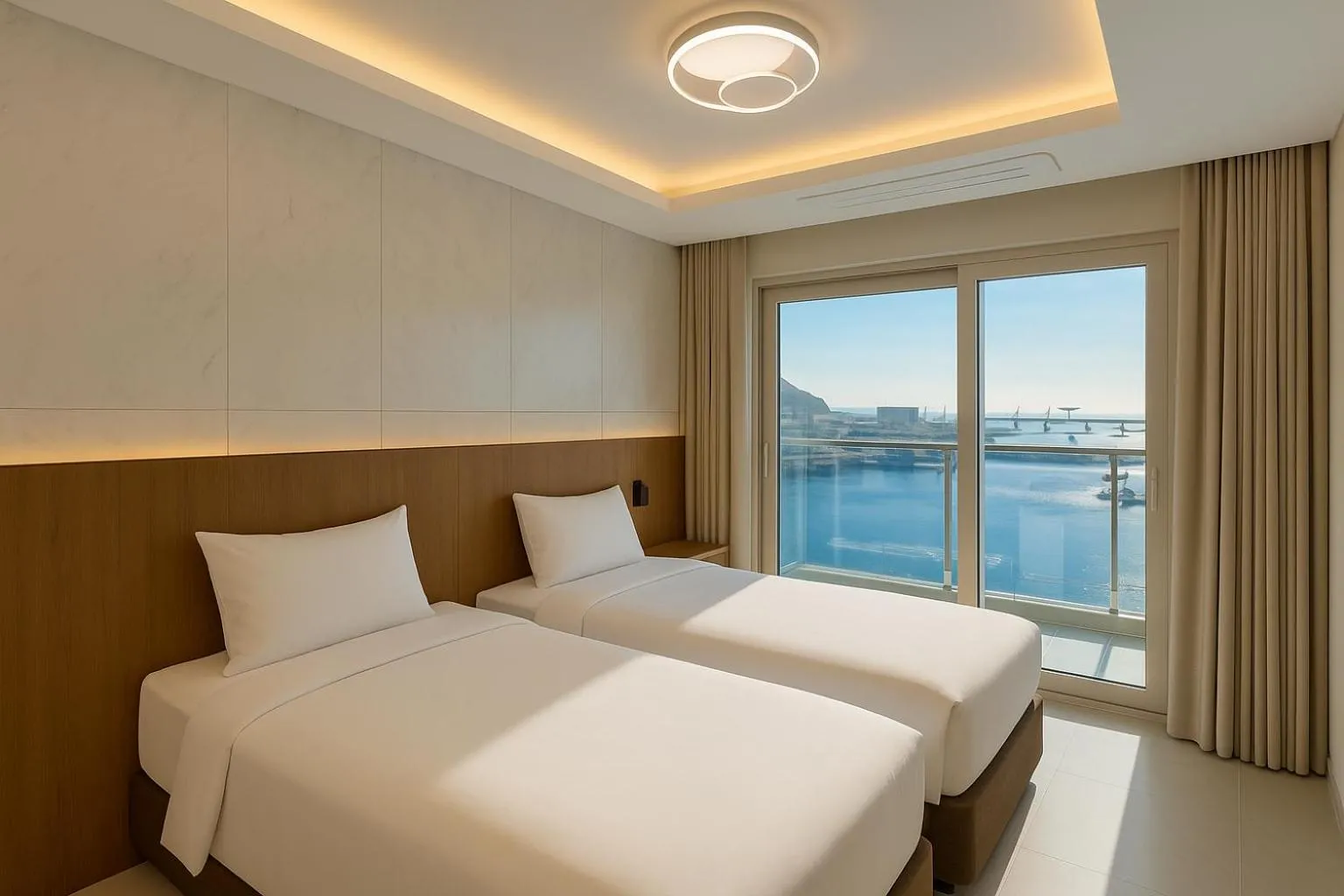 Bed in Magnum Nampo Hotel