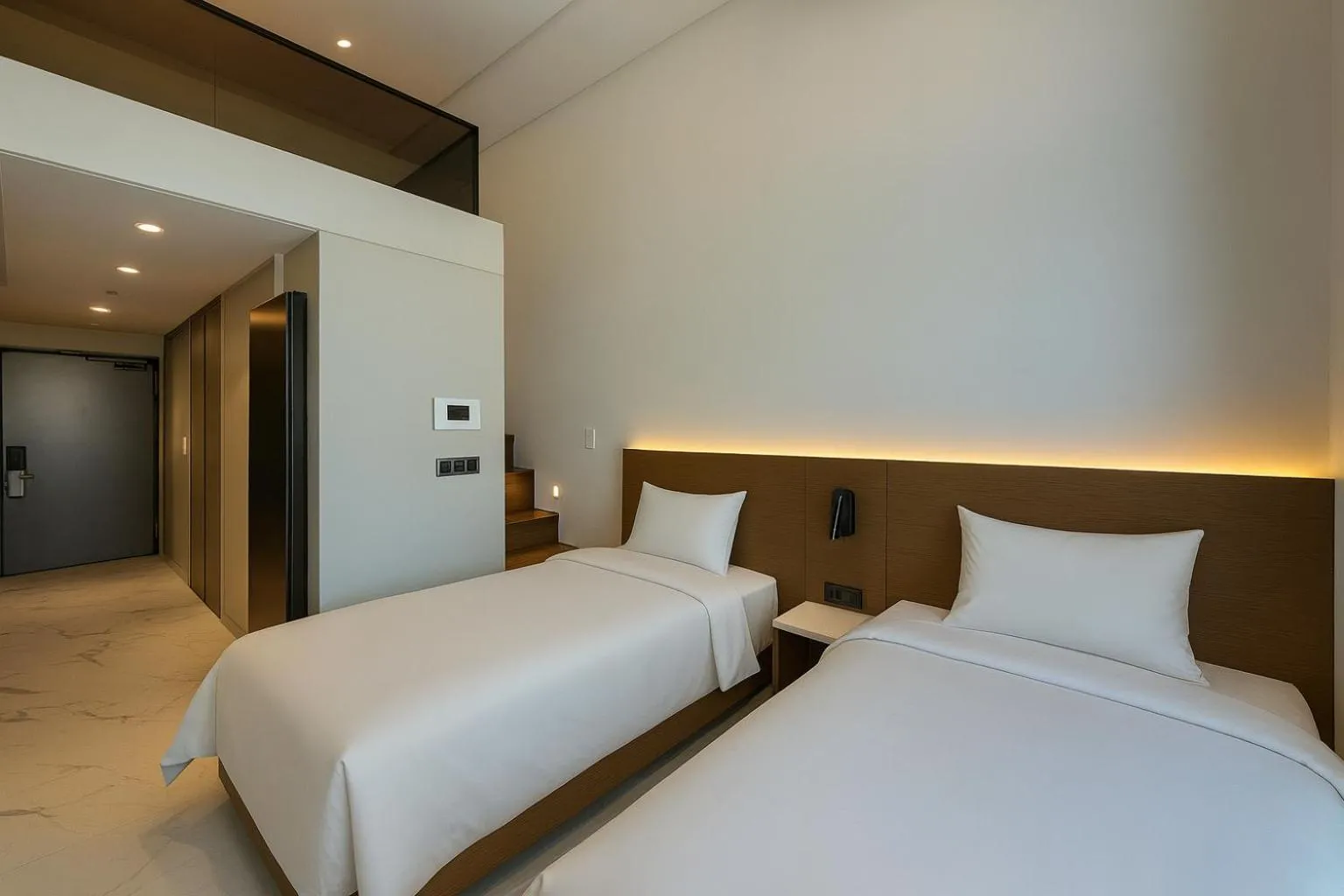 Bed in Magnum Nampo Hotel