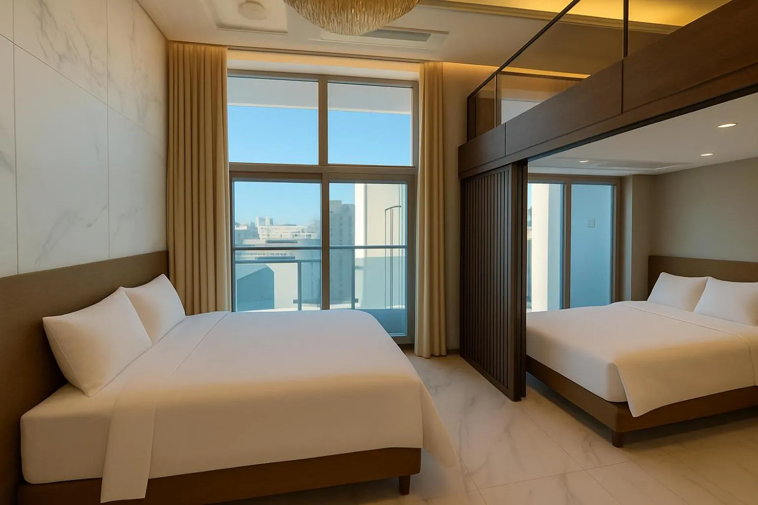 Bed in Magnum Nampo Hotel