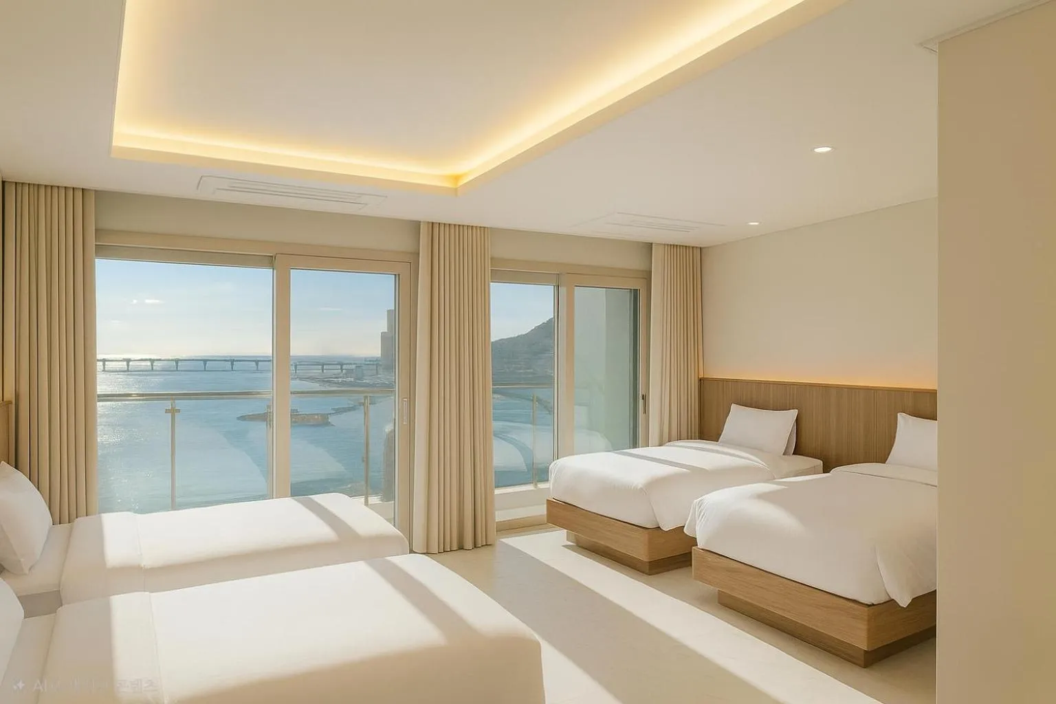 Bed in Magnum Nampo Hotel