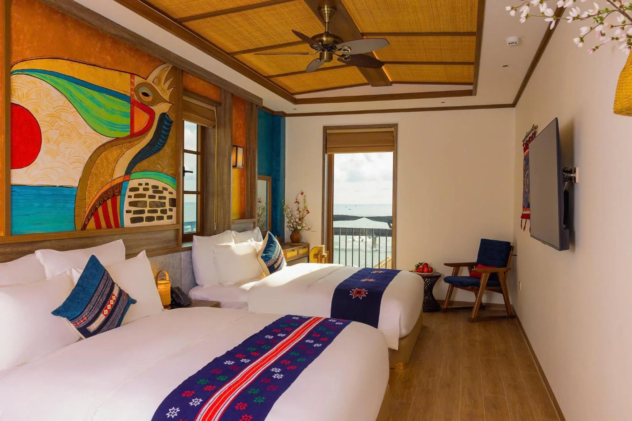 TV and multimedia, Bed in ZAO Hotel Firework & Sea View