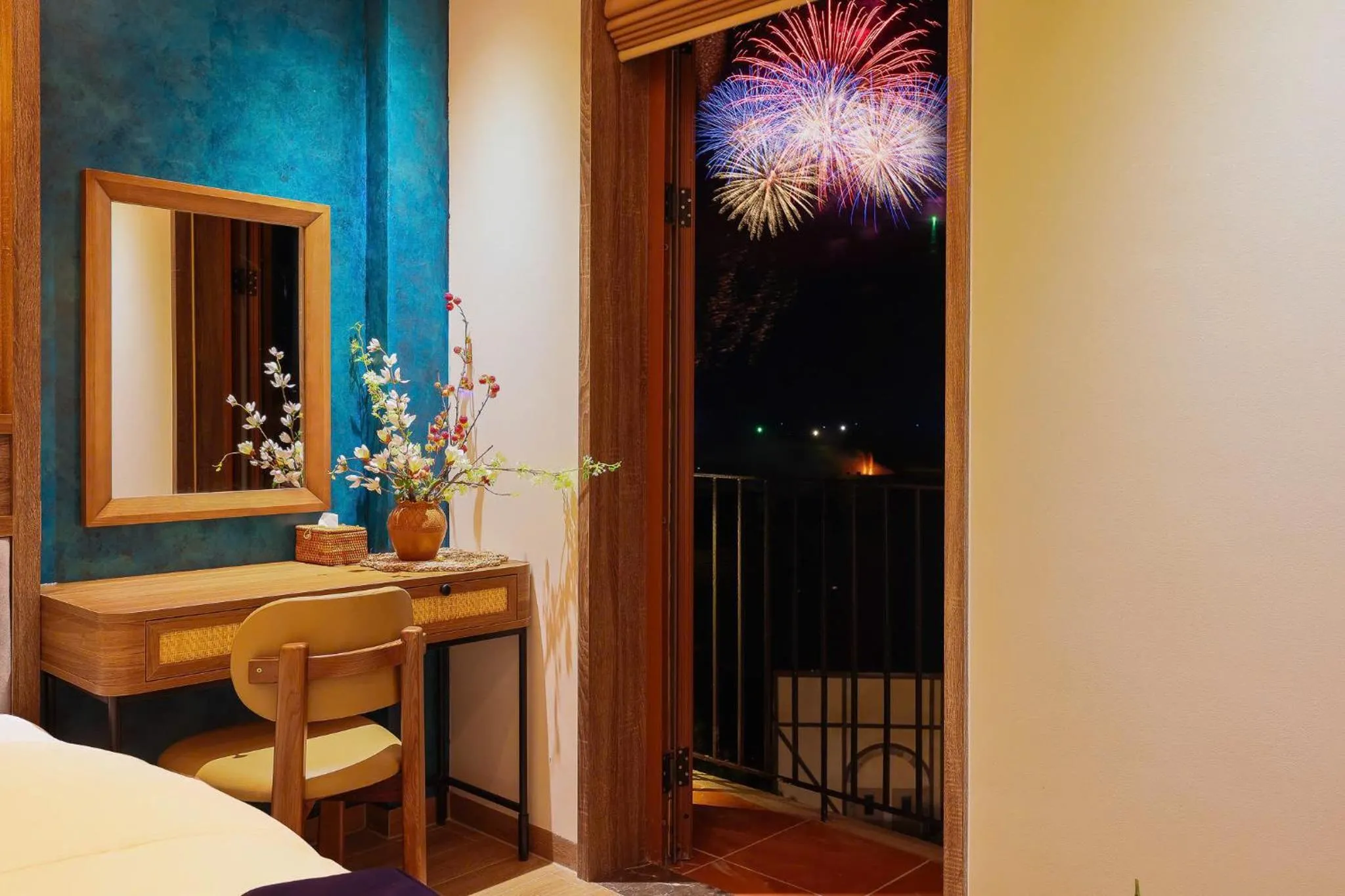 Night, Bed in ZAO Hotel Firework & Sea View