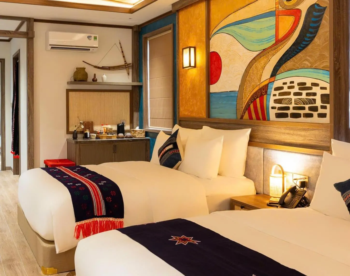 Bed in ZAO Hotel Firework & Sea View
