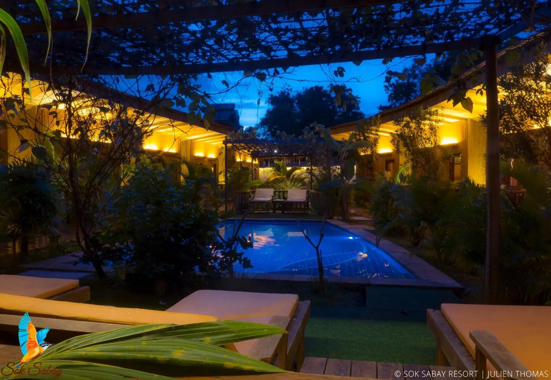 Pool view in Sok Sabay Resort Pool view in Sok Sabay Resort