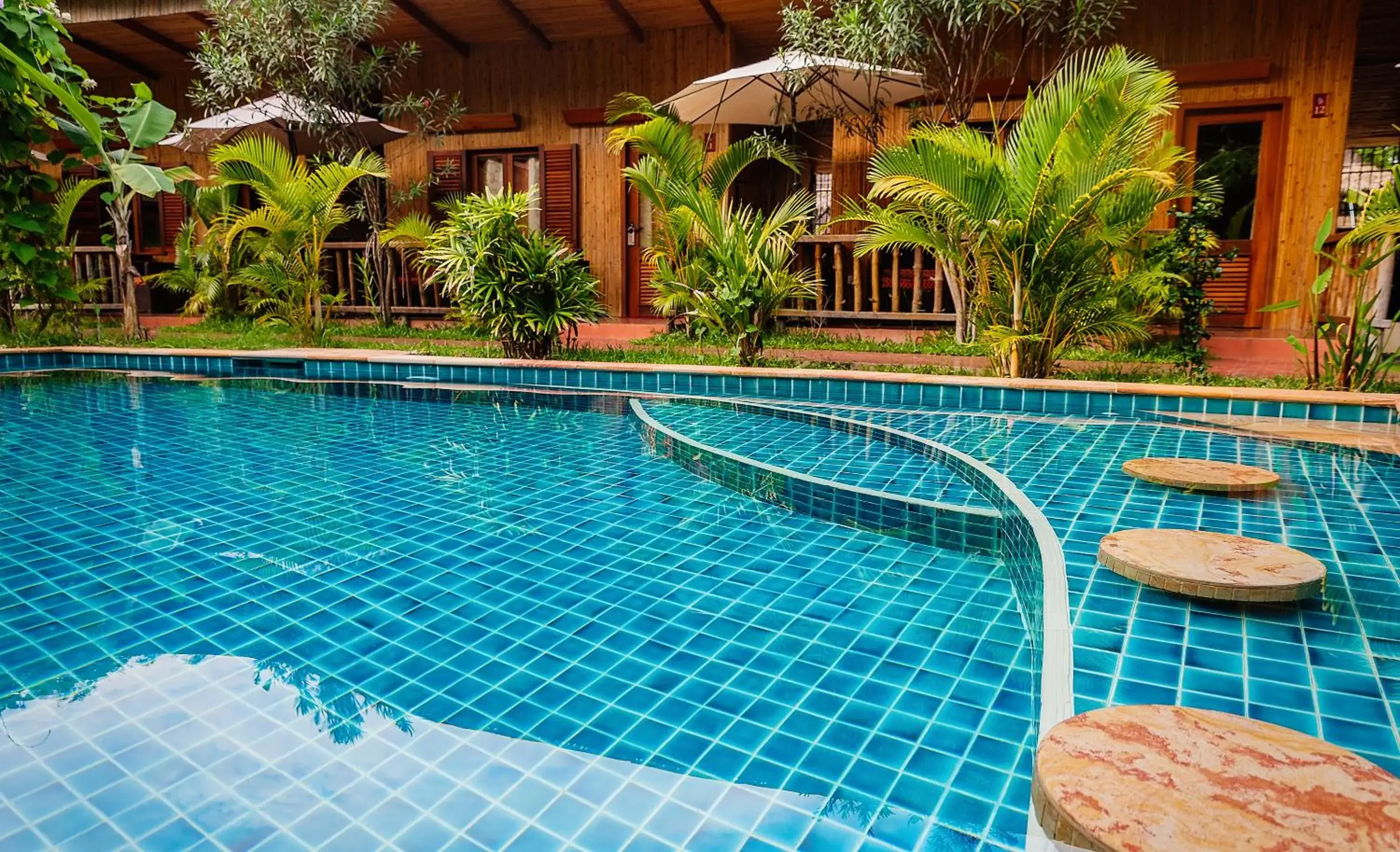 Swimming pool in Sok Sabay Resort Swimming pool in Sok Sabay Resort