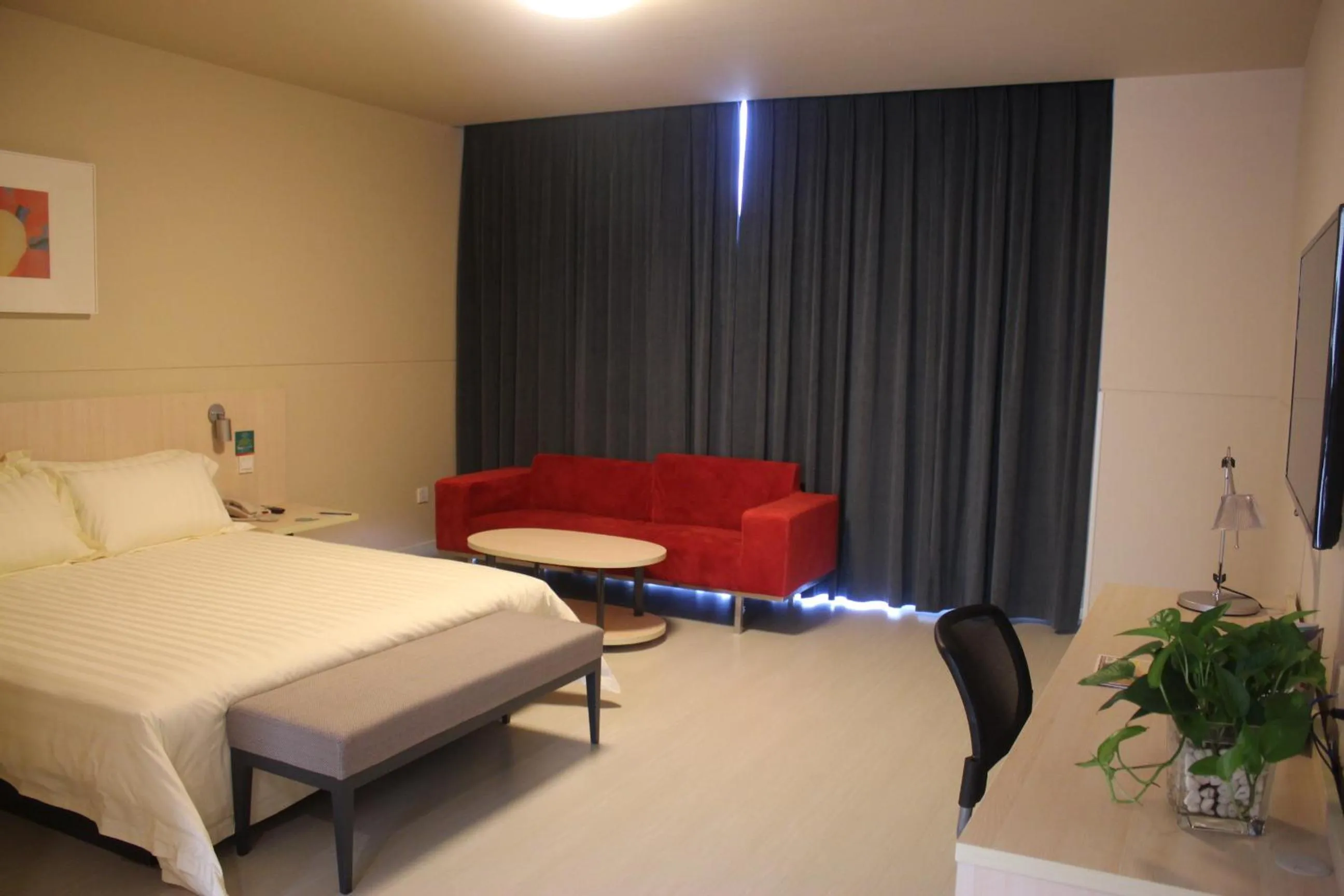 Bed in Jinjiang Inn Anyang Insititute of Technology