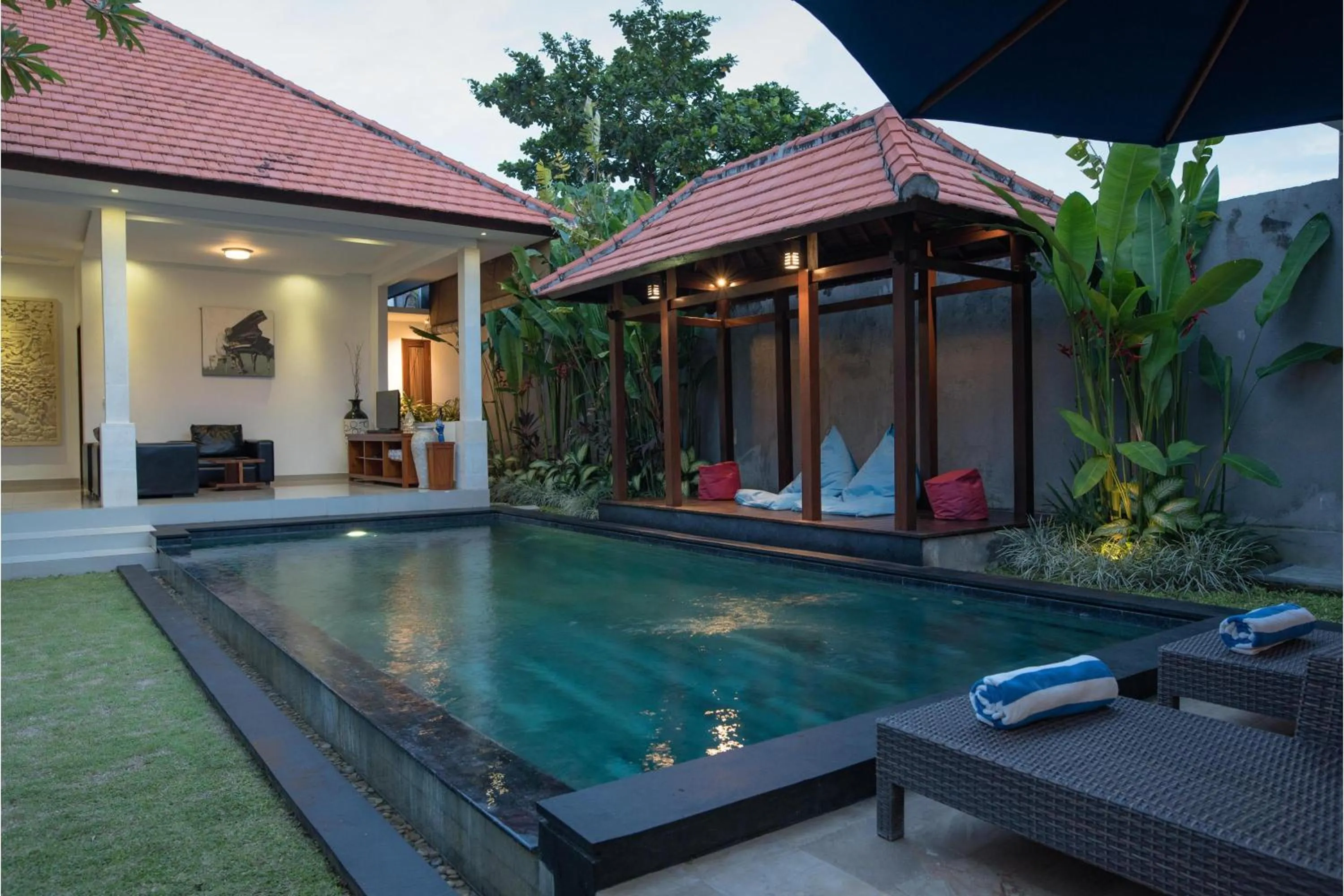 Pool view in Kubu Manggala Villas Seminyak