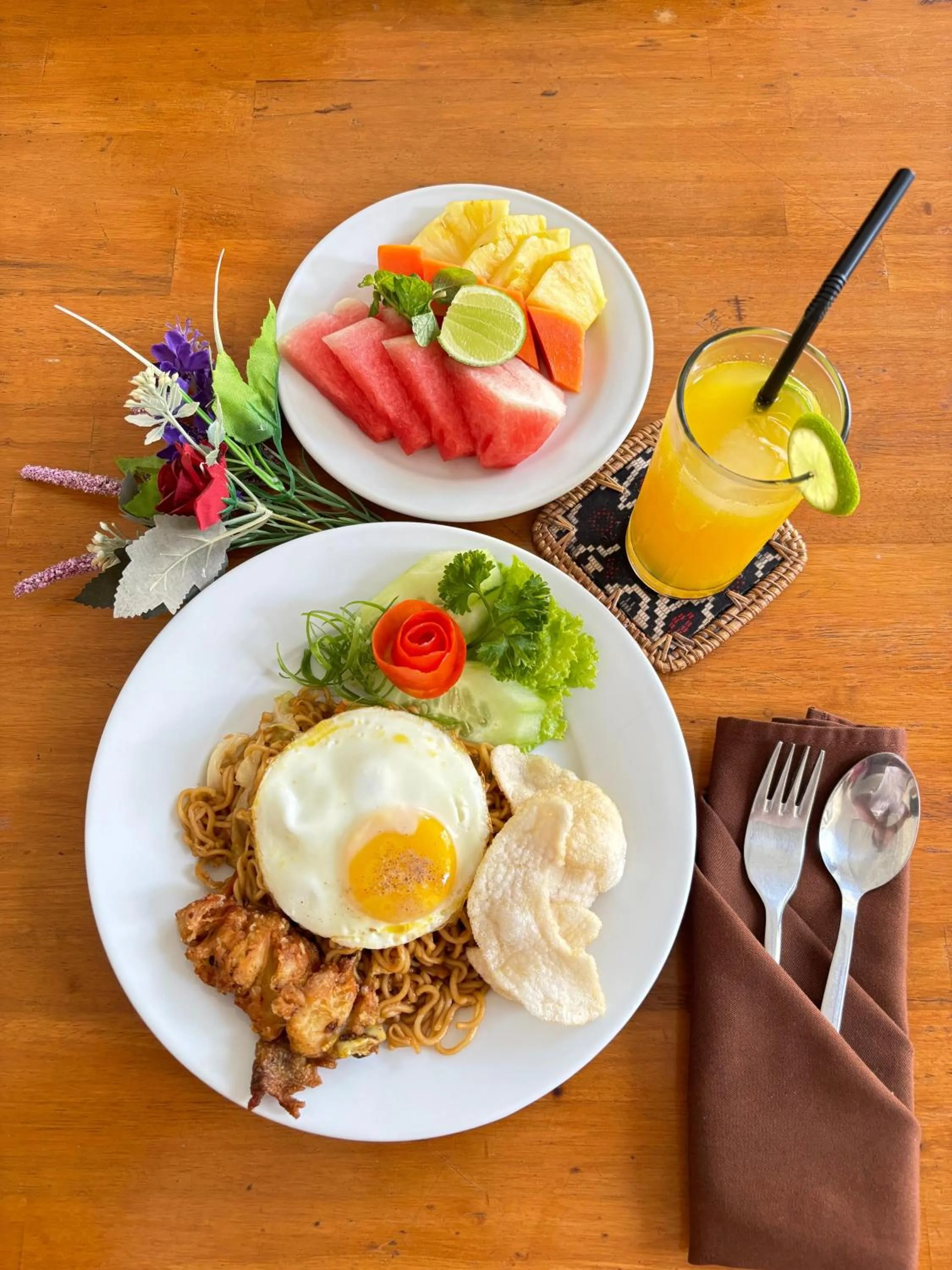 Food and drinks in Kubu Manggala Villas Seminyak