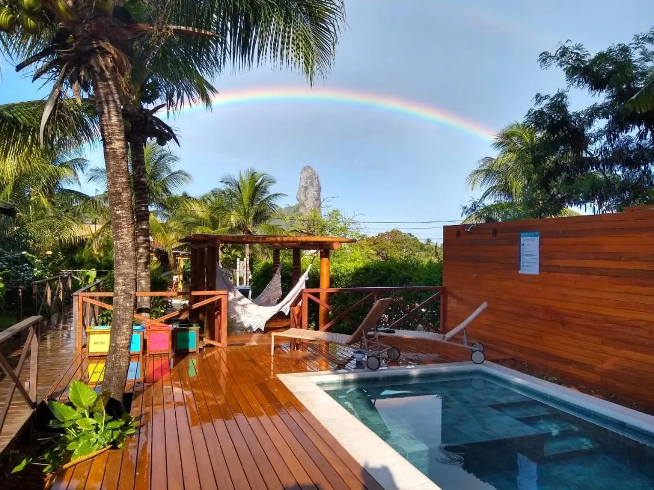 Swimming pool in Pousada Atoba