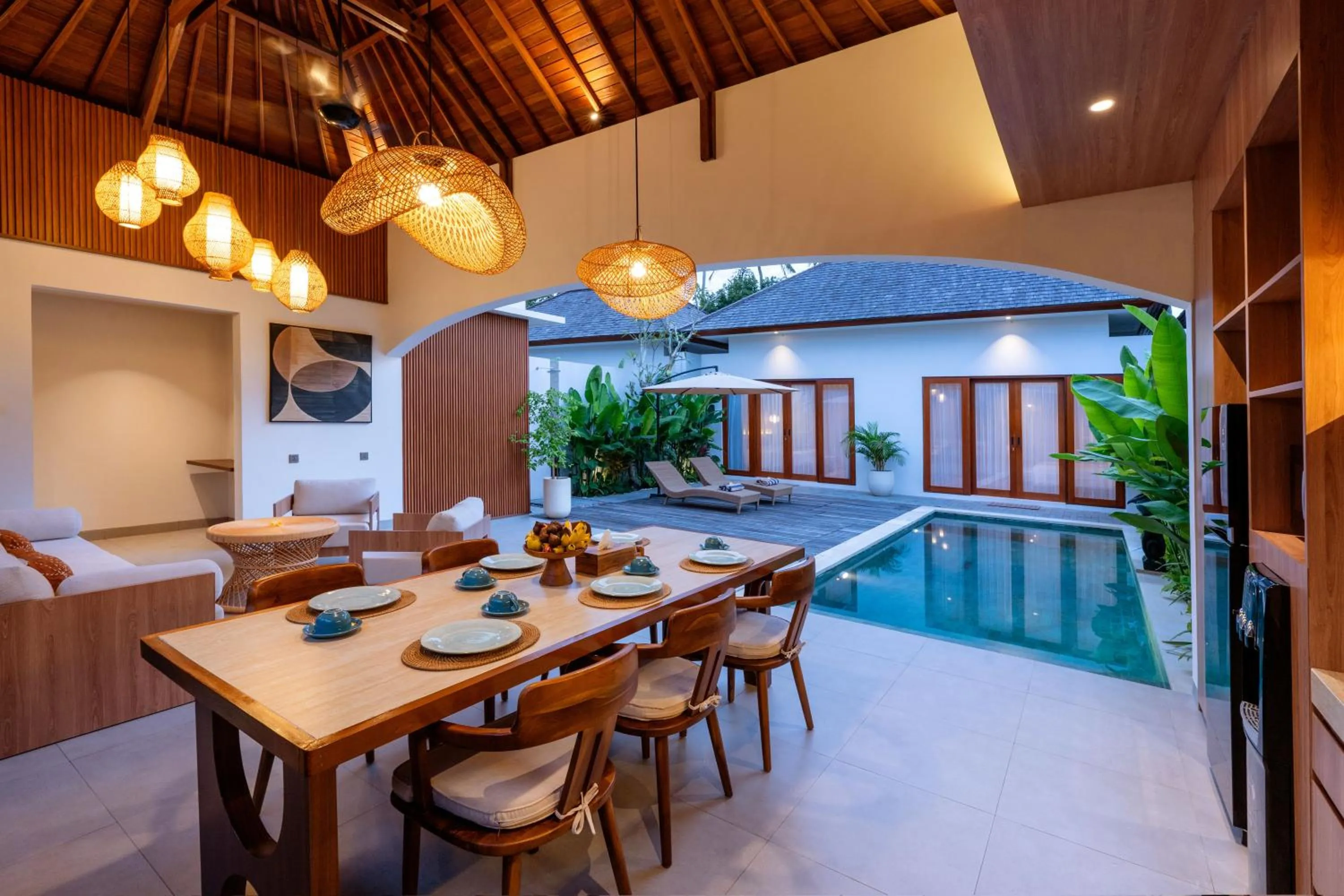 Living room in NAVA Ubud Villas