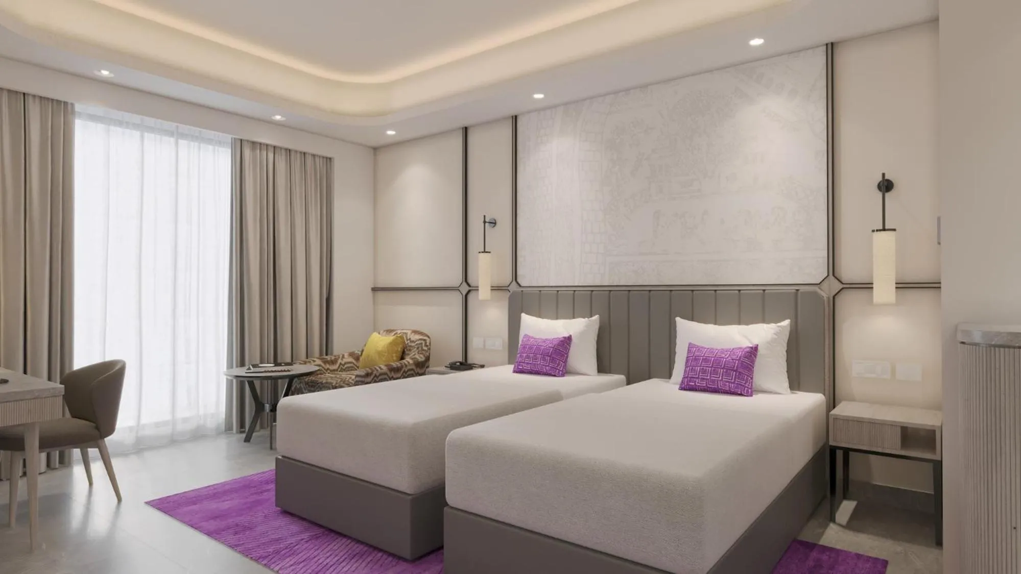Bed in Vivanta Vrindavan
