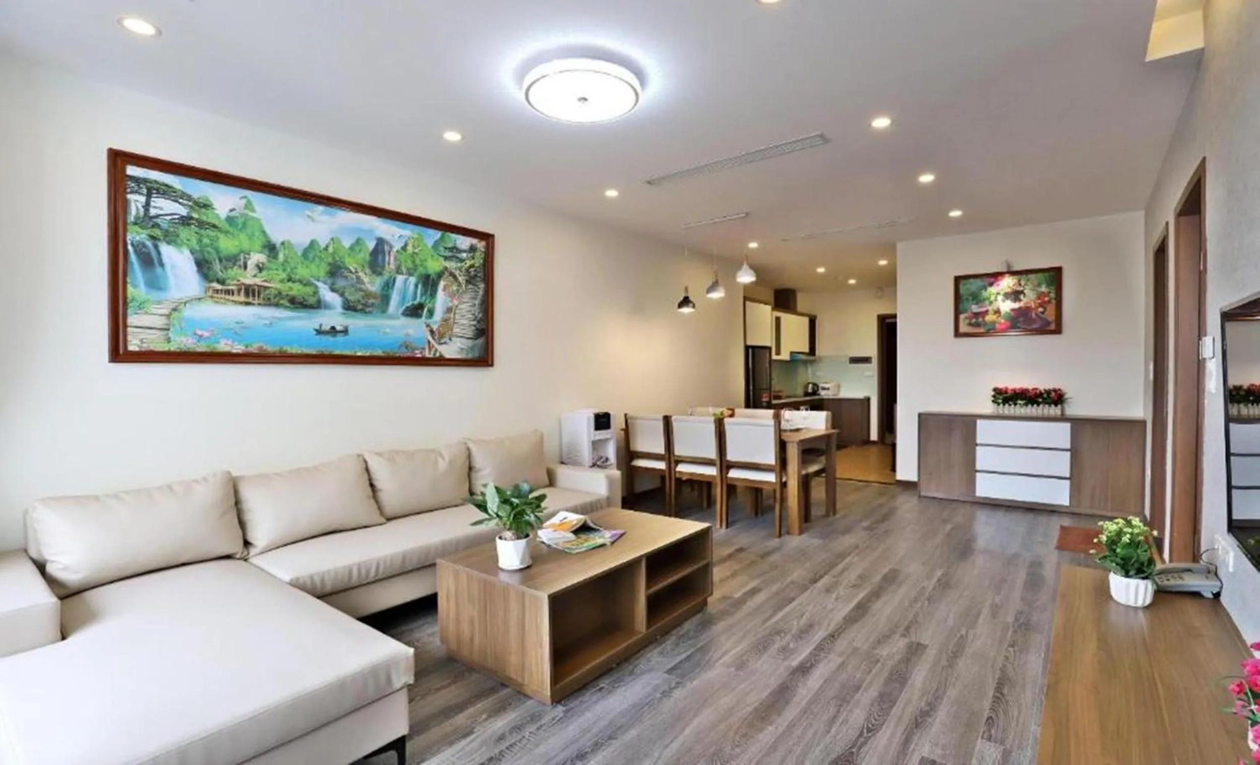 Living room in Luxe Paradise Suites Tay Ho