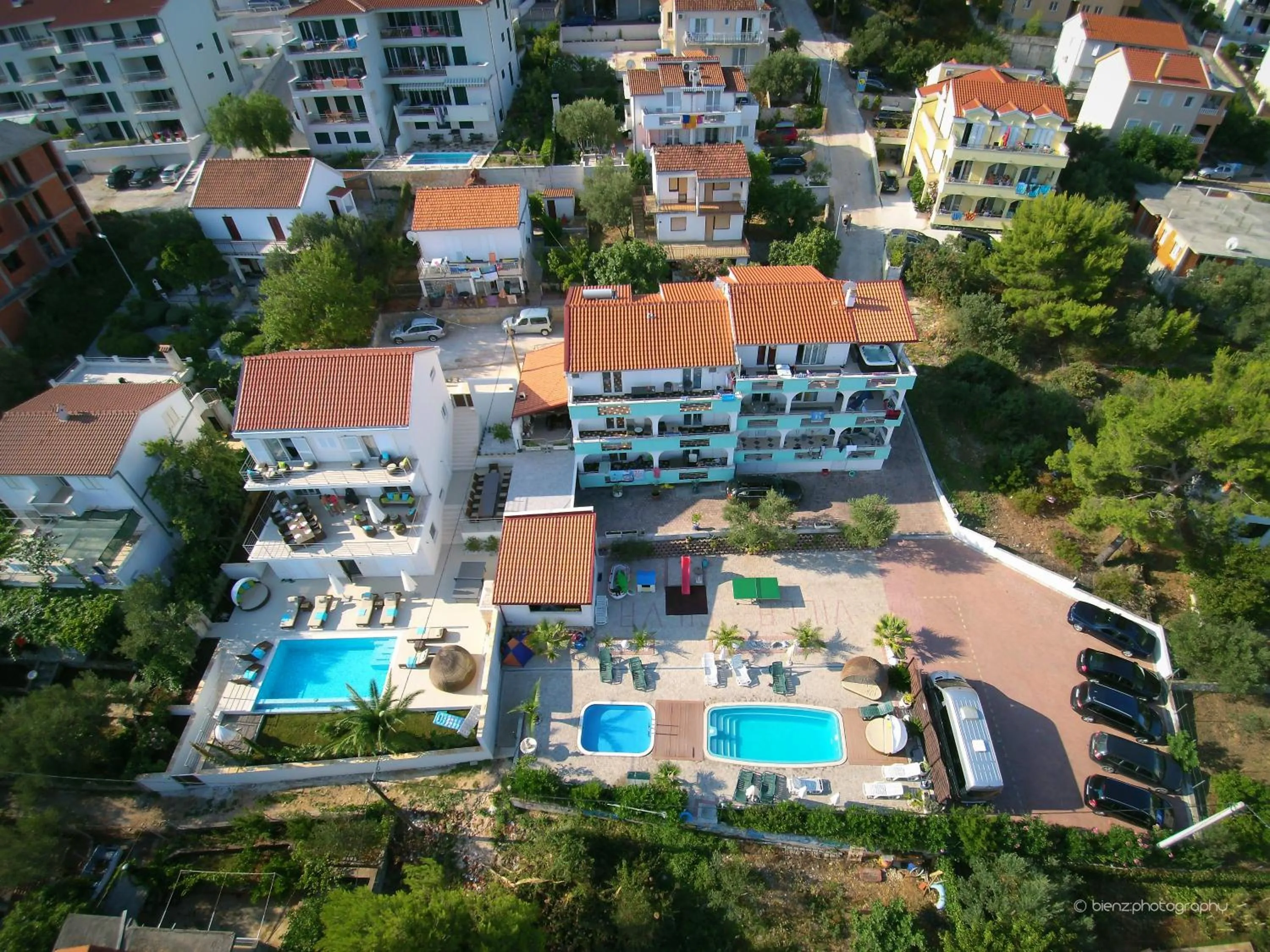 Children play ground in Apartments Silva with a view of sea