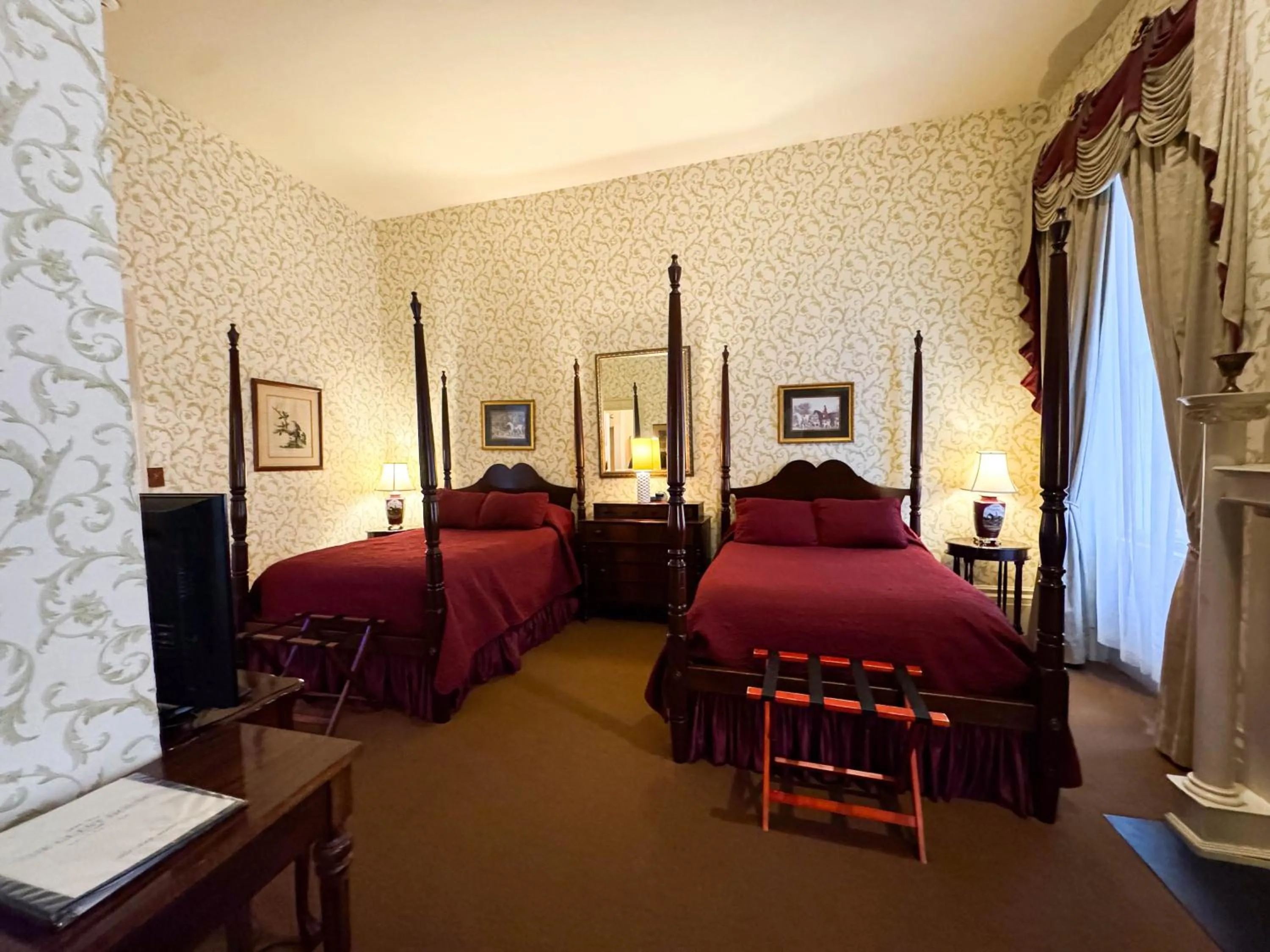 Bed in The Guest House Historic Mansion