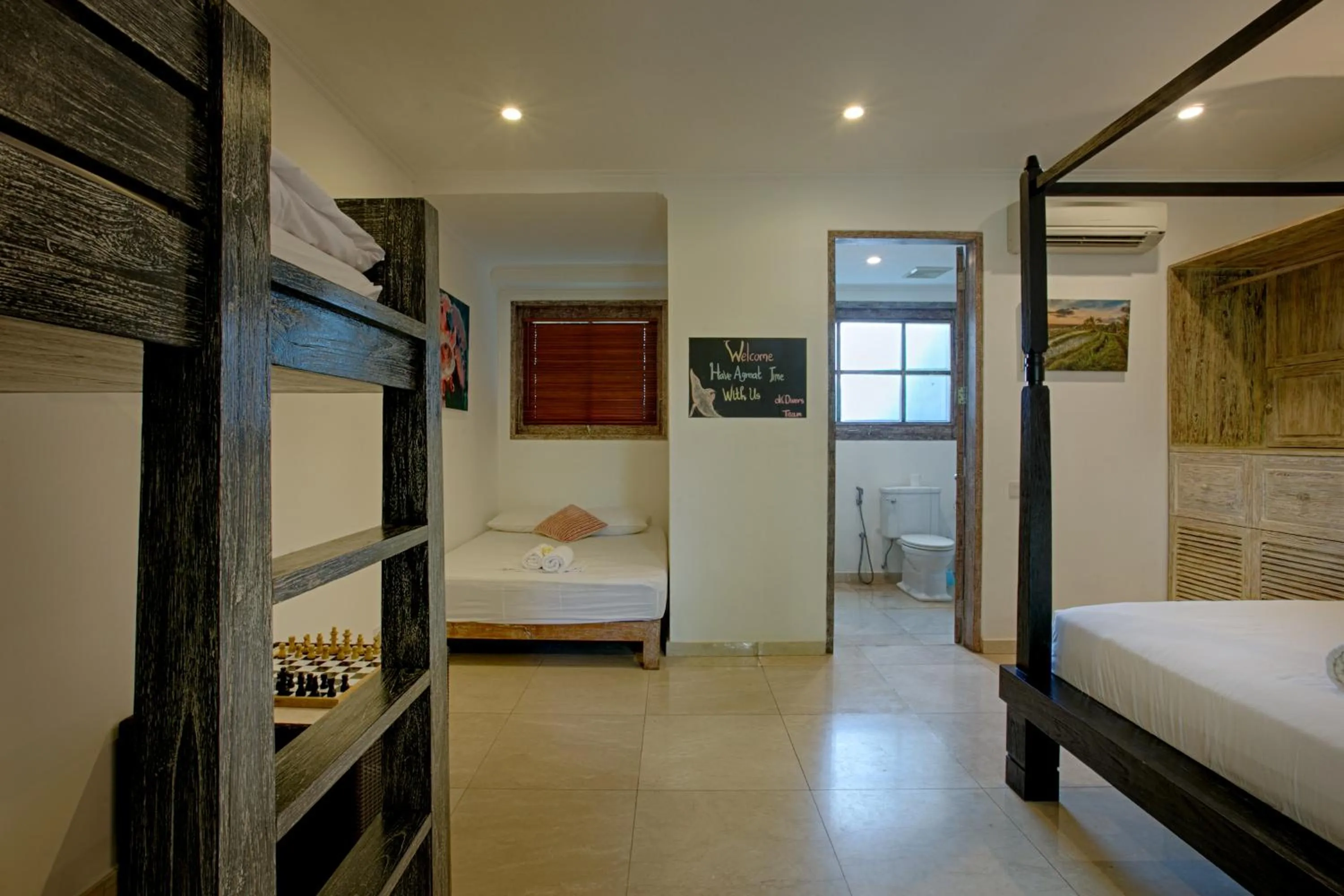 Bed in OK Divers Resort & Spa