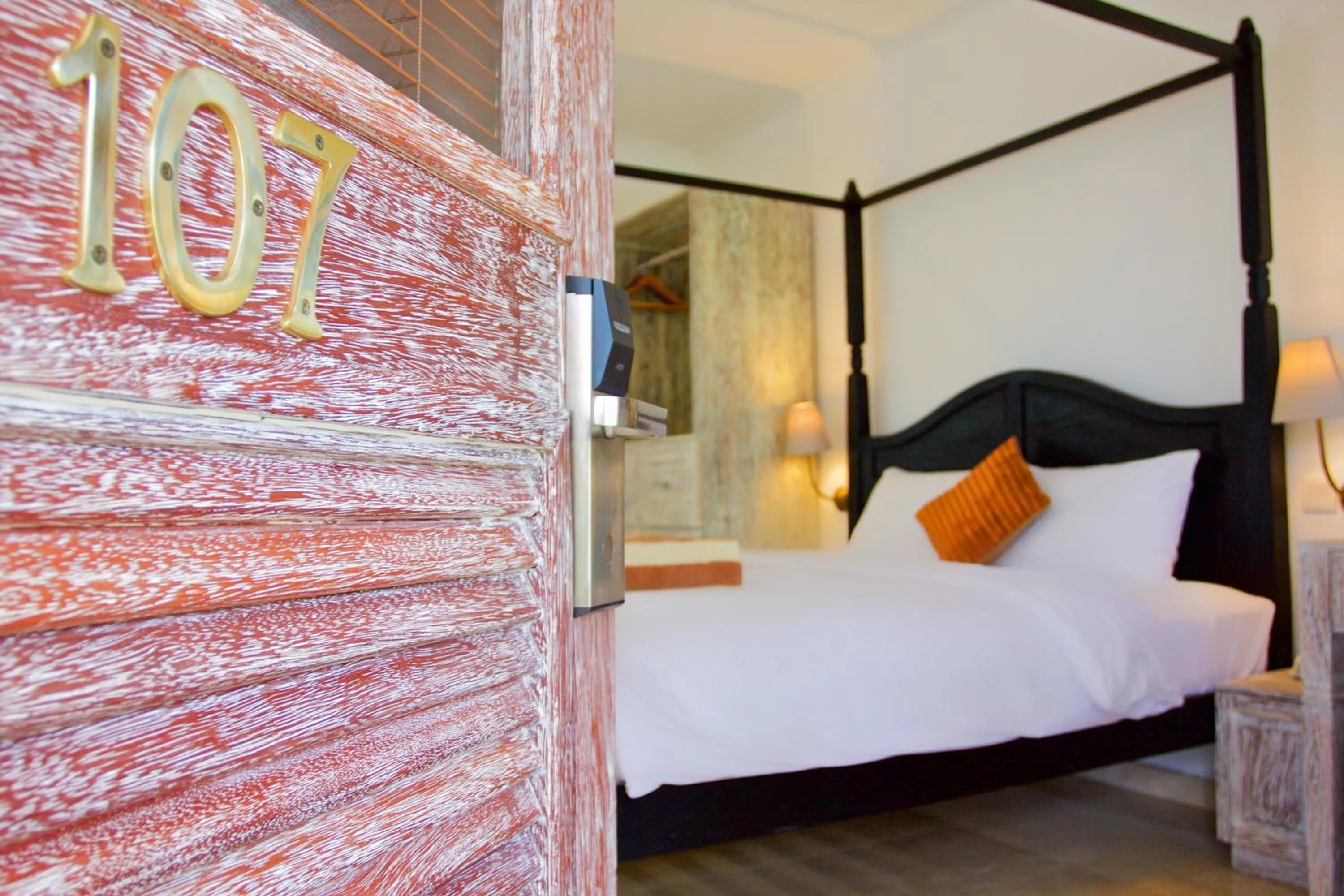 Decorative detail, Bed in OK Divers Resort & Spa