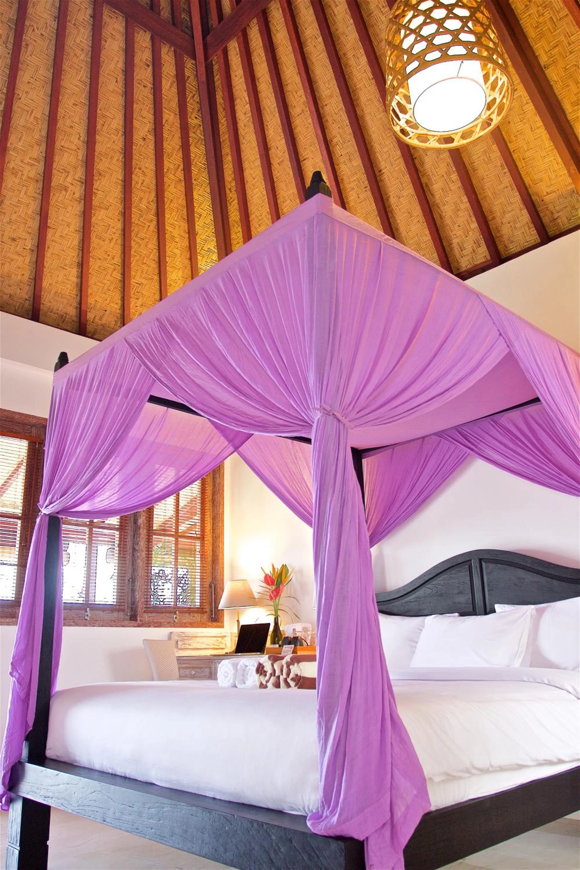 Bed in OK Divers Resort & Spa