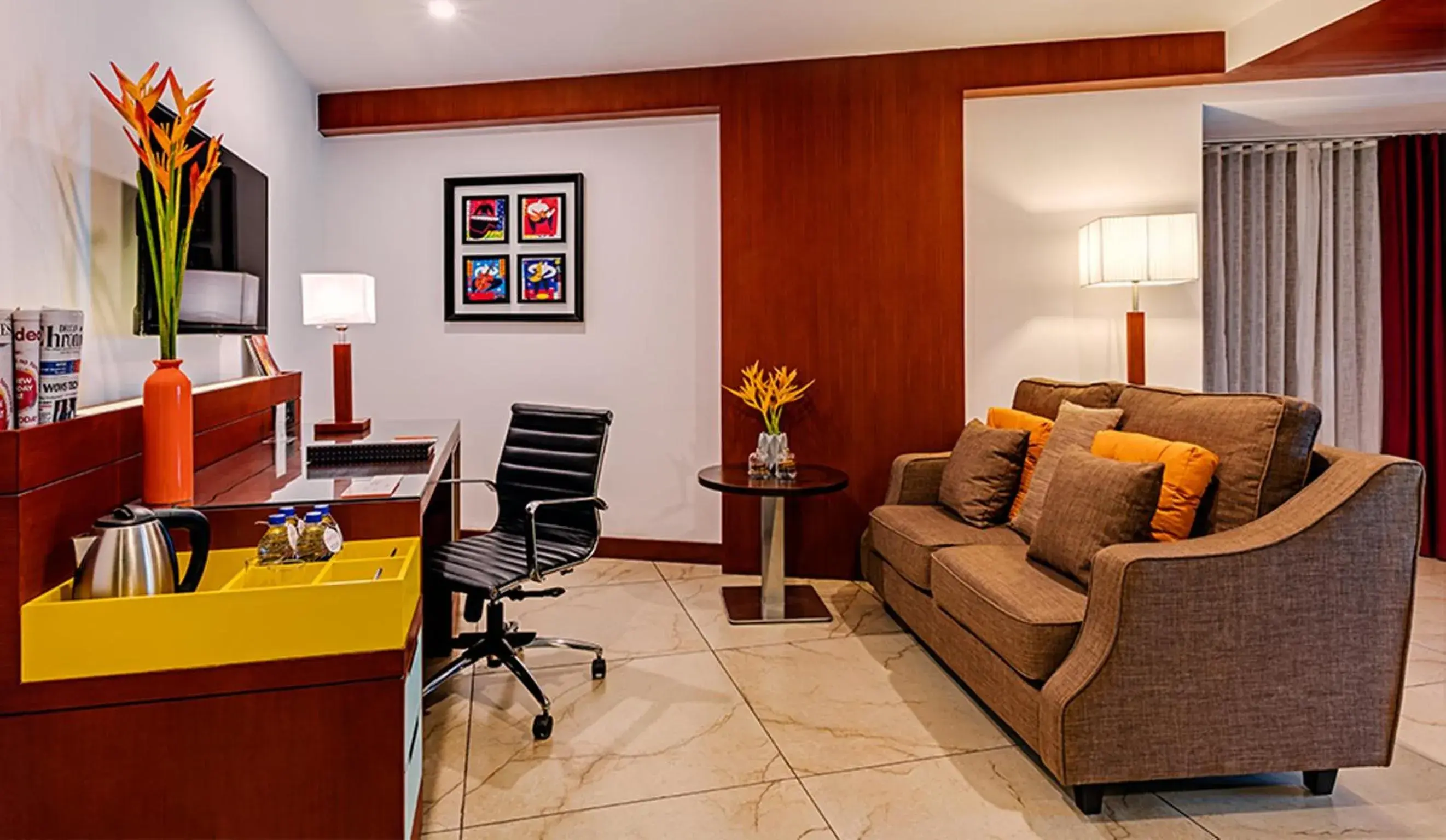 Living room in Zone By The Park, ORR, Chennai Living room in Zone By The Park, ORR, Chennai