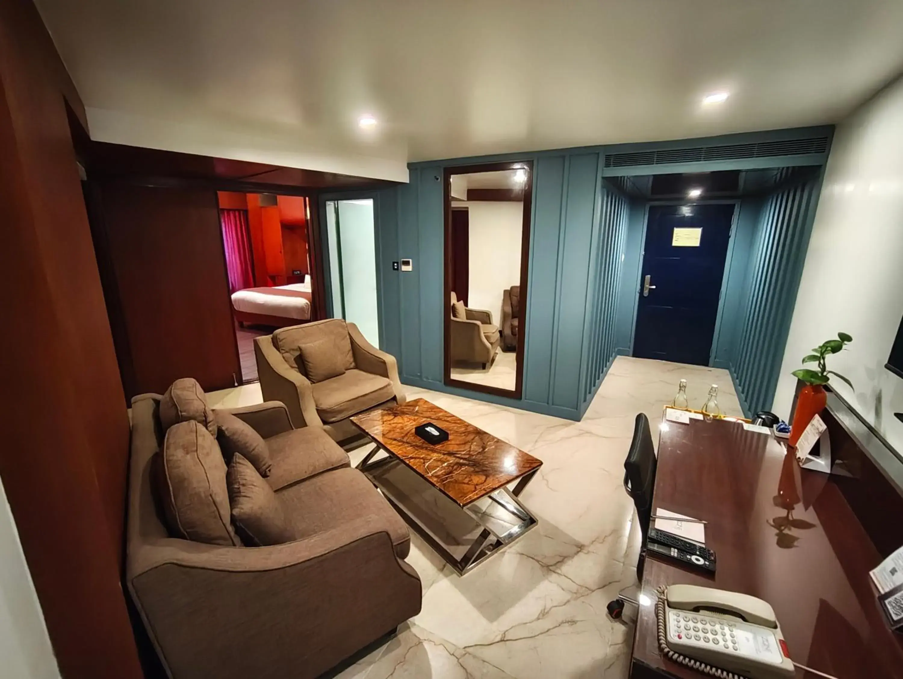 Living room in Zone By The Park, ORR, Chennai Living room in Zone By The Park, ORR, Chennai