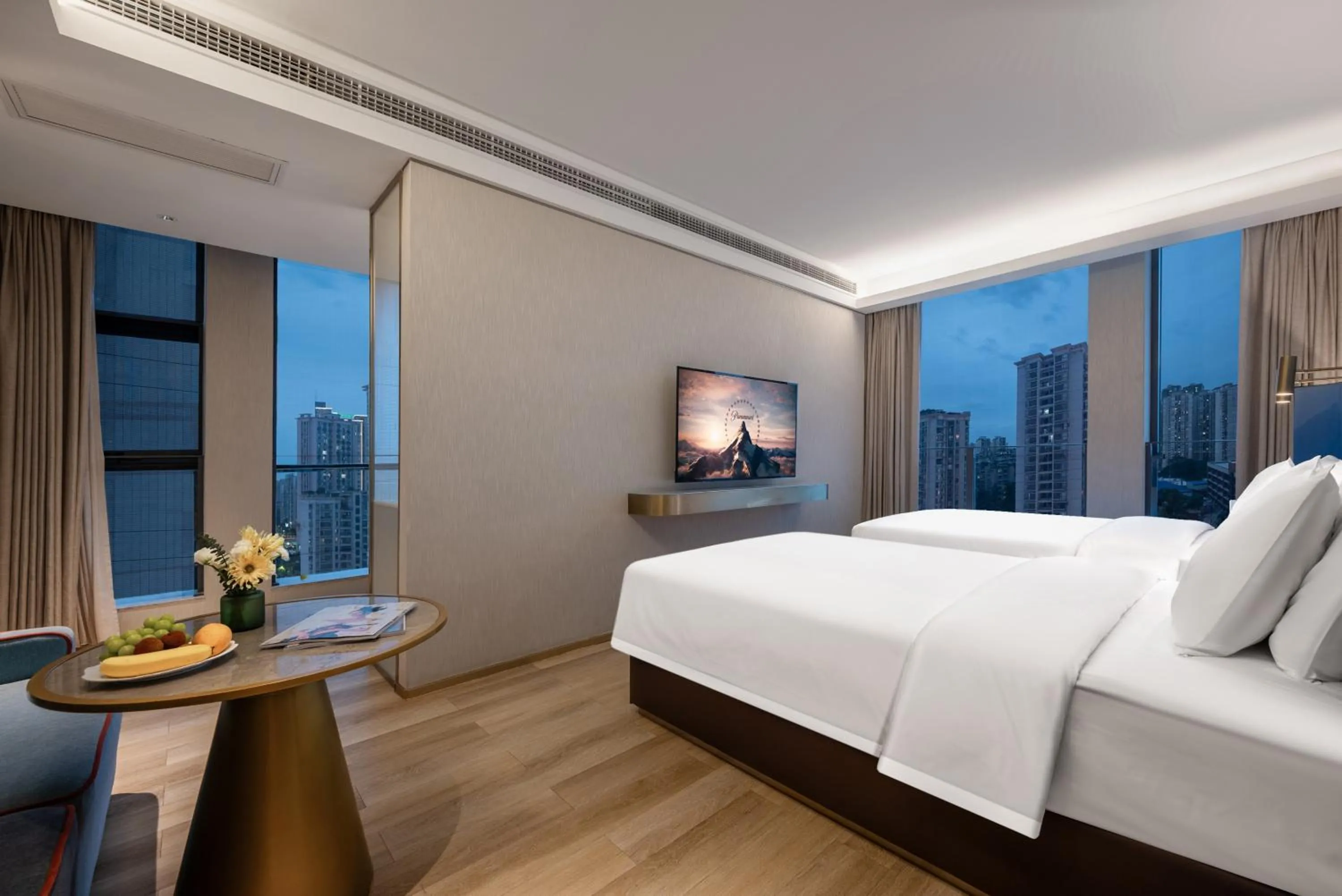 Bed in Manxin Hotel, Guanyinqiao, Chongqing