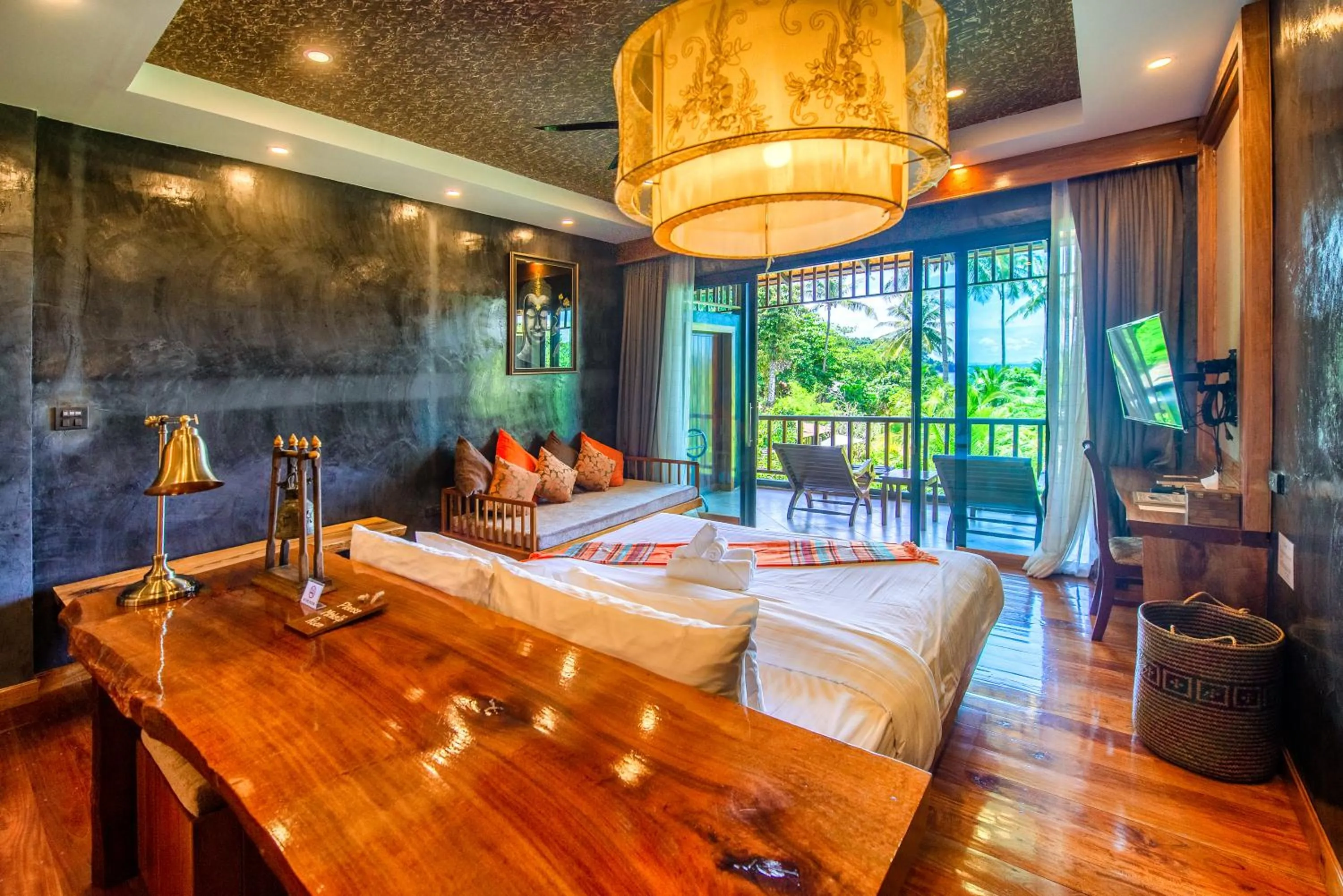 View (from property/room), Bed in Andalay Beach Resort Koh Libong