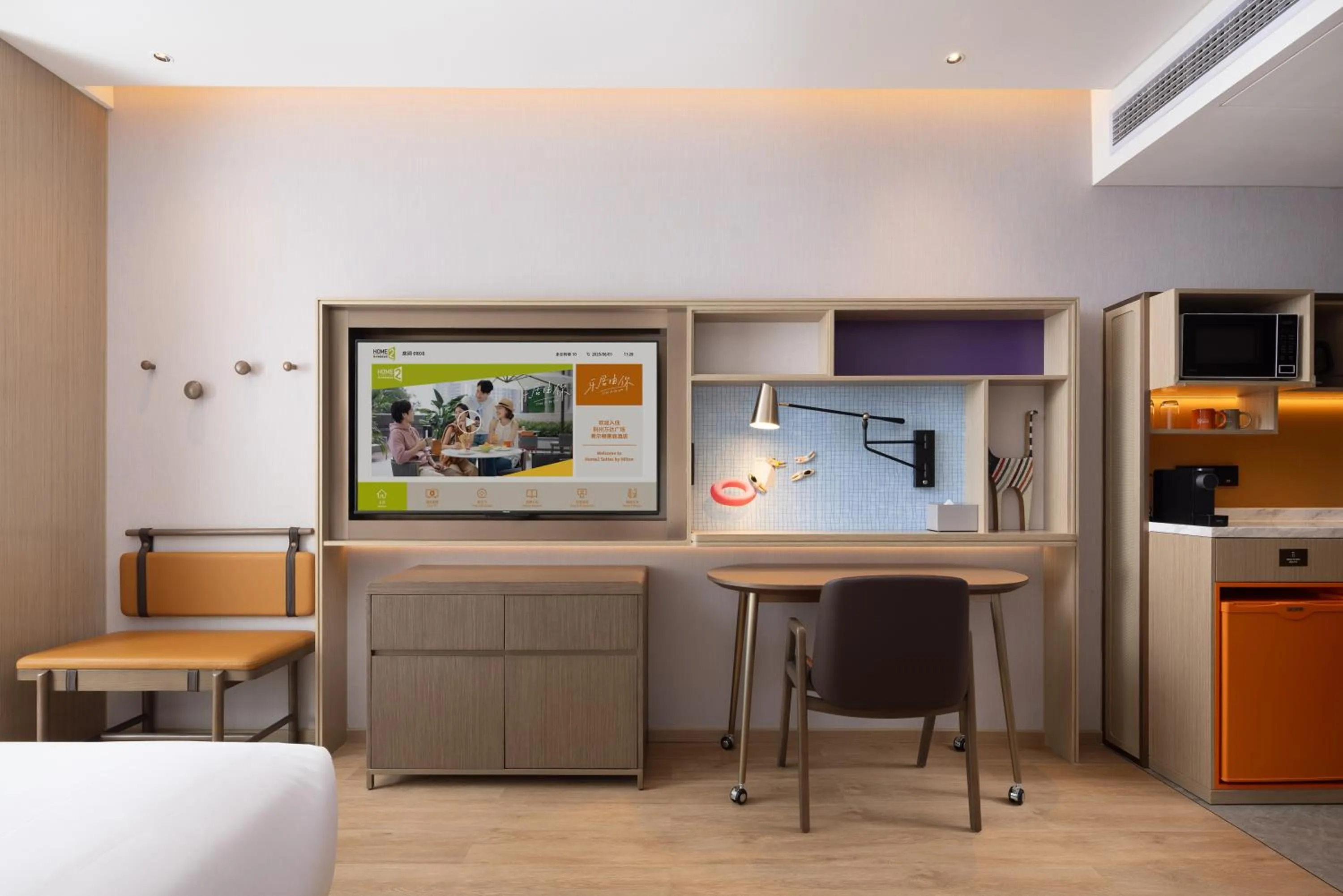 Seating area in Home2 Suite by Hilton Jingzhou Wanda Plaza