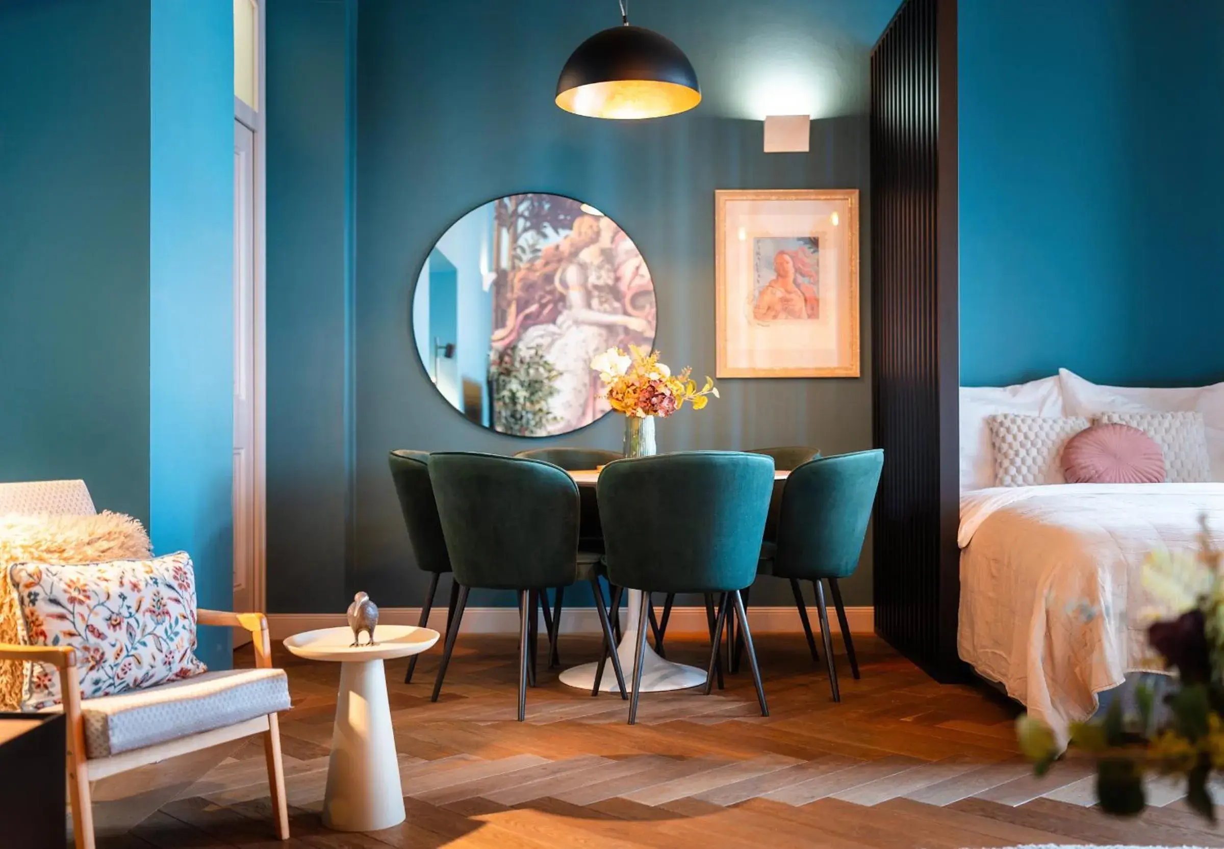 Dining area, Bed in Old Royal Post Boutique Hotel & Premium Suites Dining area, Bed in Old Royal Post Boutique Hotel & Premium Suites