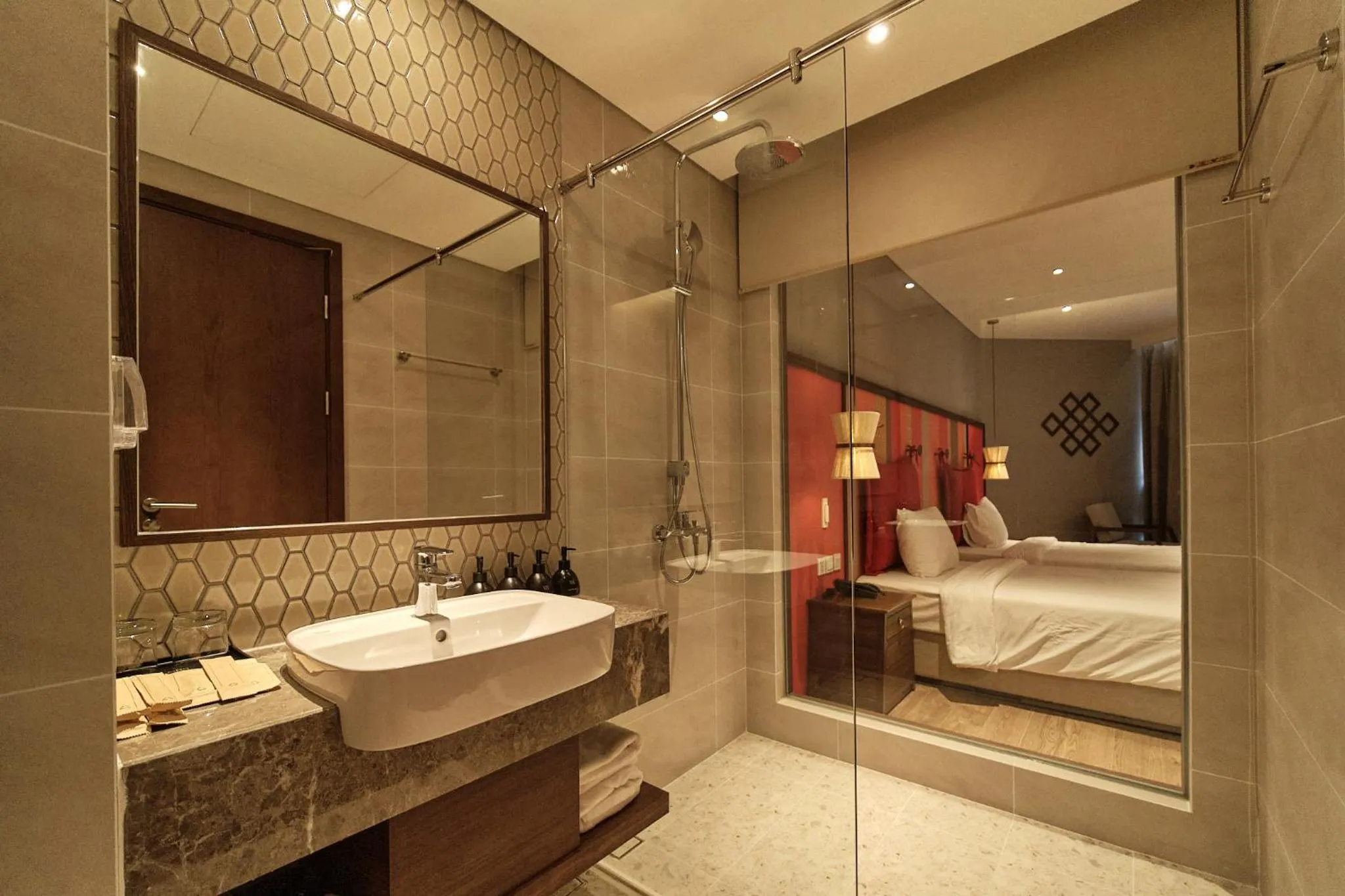 Shower, Bed in Apec Mandala Ocean Retreat- Mui Ne