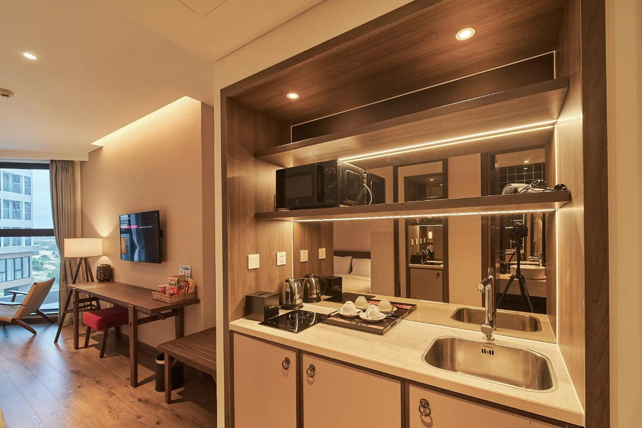 Kitchen or kitchenette in Apec Mandala Ocean Retreat- Mui Ne