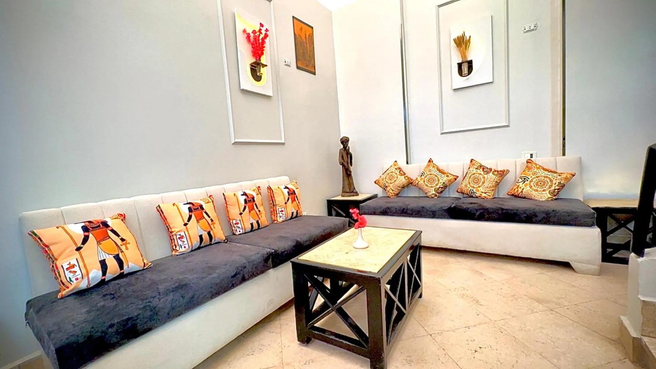 Seating area in Nile Hotel