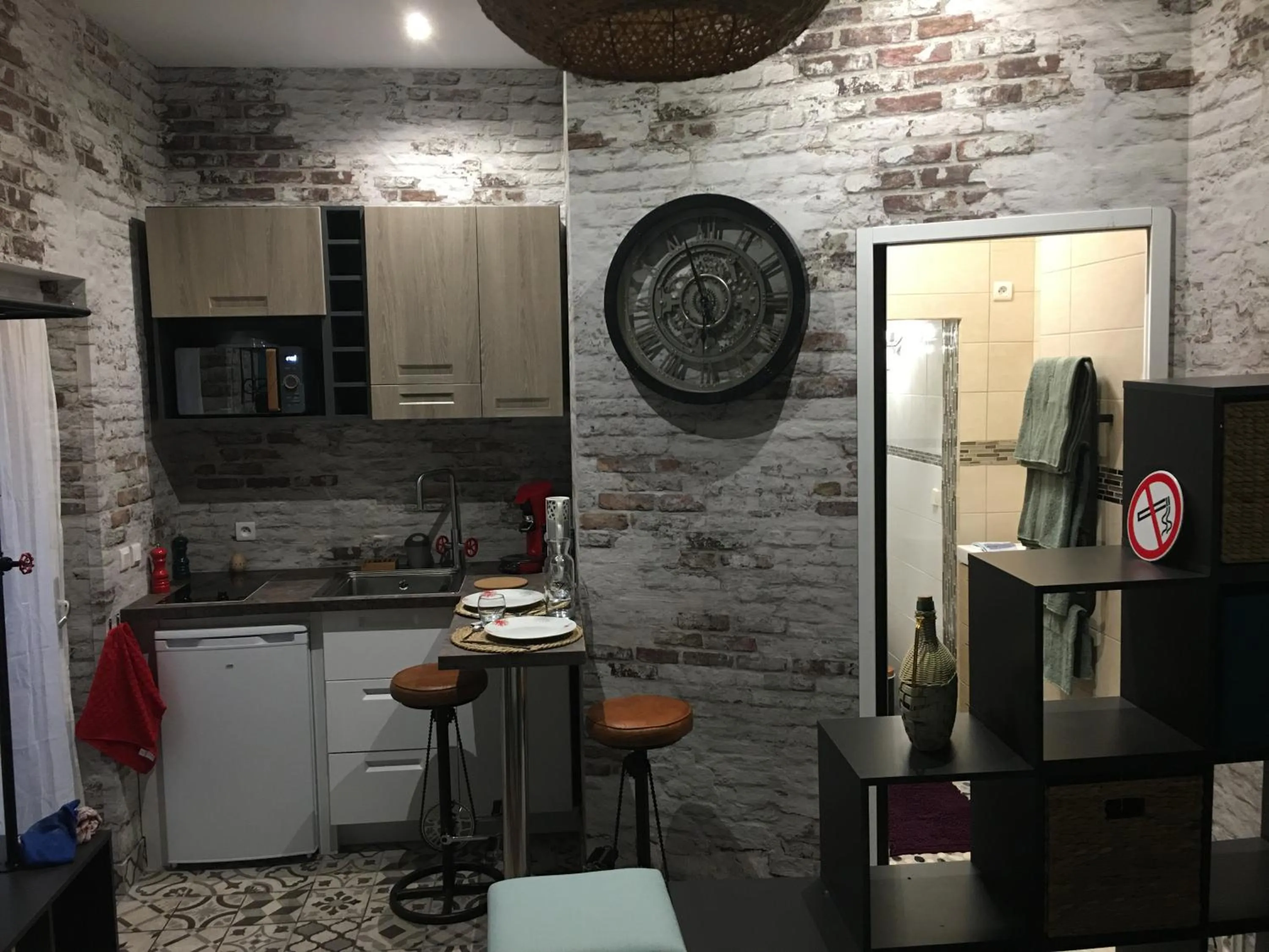 Kitchen or kitchenette in Chambre D'hôte Villa Maurice