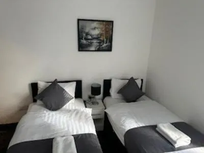 Bed in the pine lodge