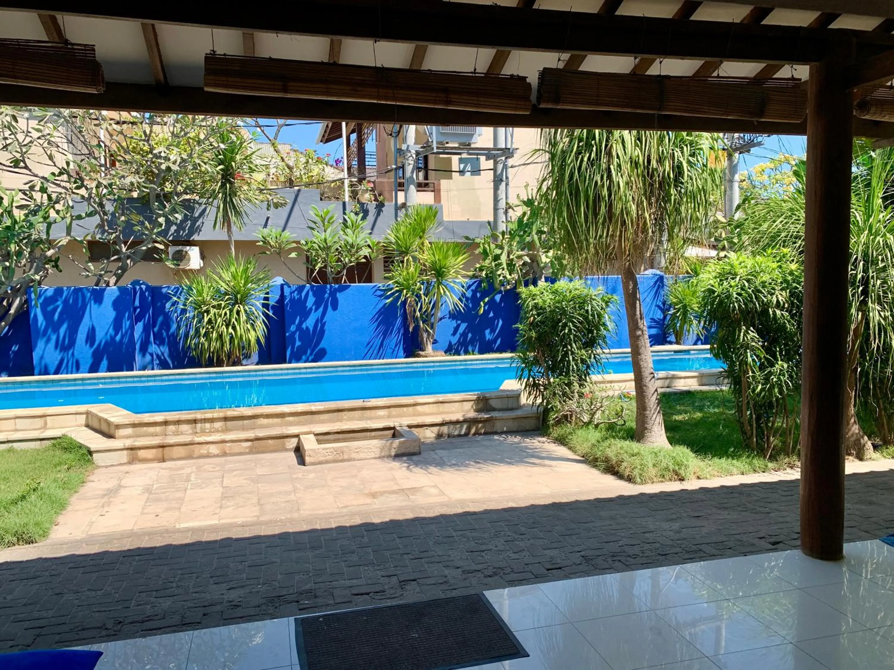 Pool view in The Yoga Garden