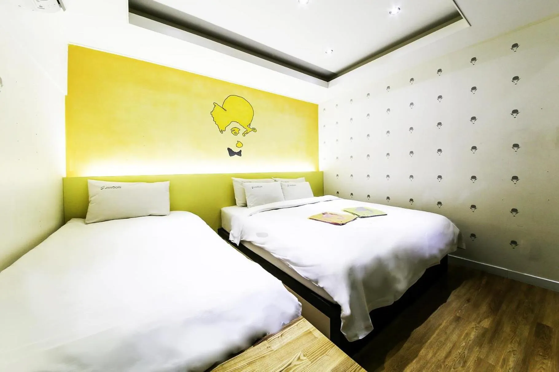 Bed in Jeonju Jawoori Hotel