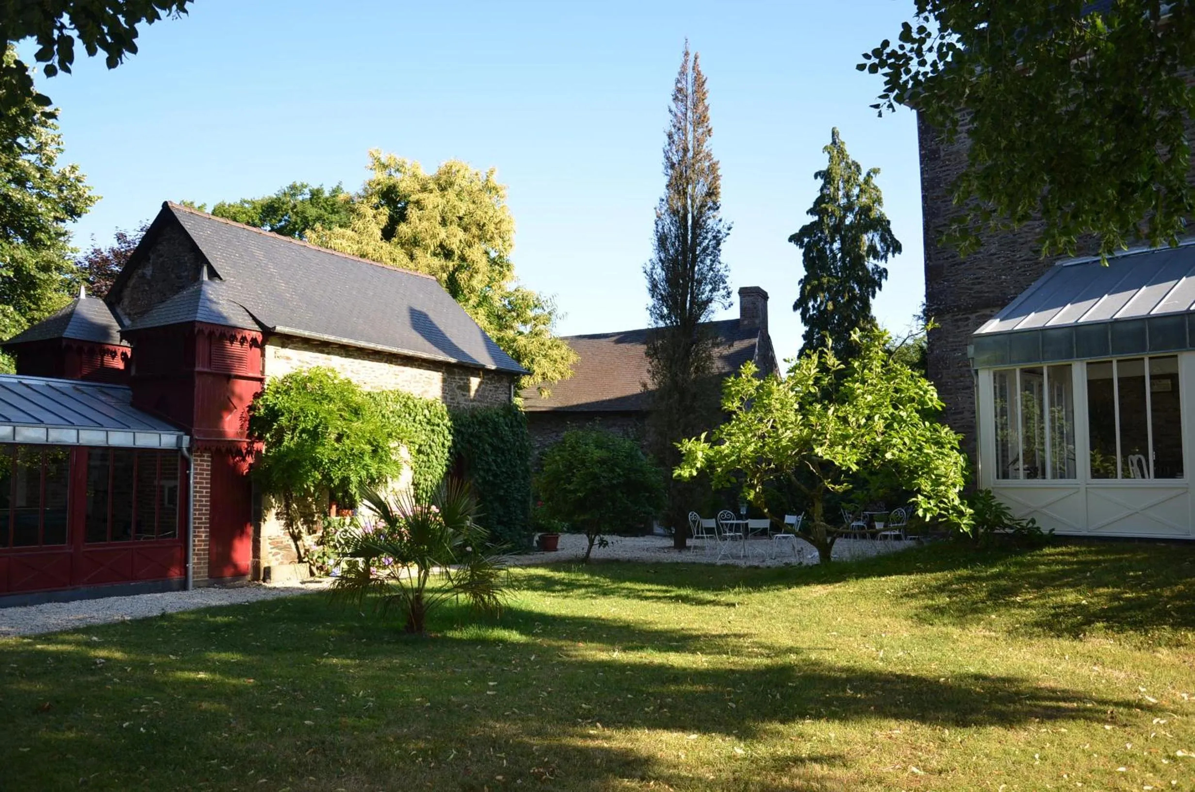 Garden view in La Sévinais