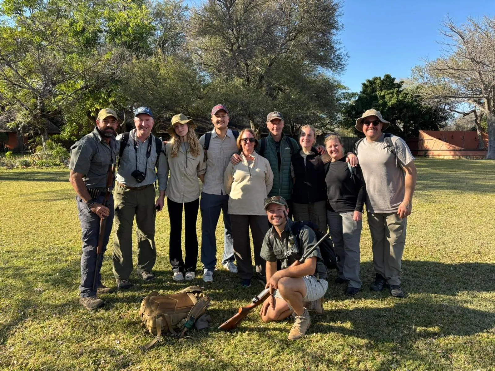 group of guests in Mohlabetsi Safari Lodge