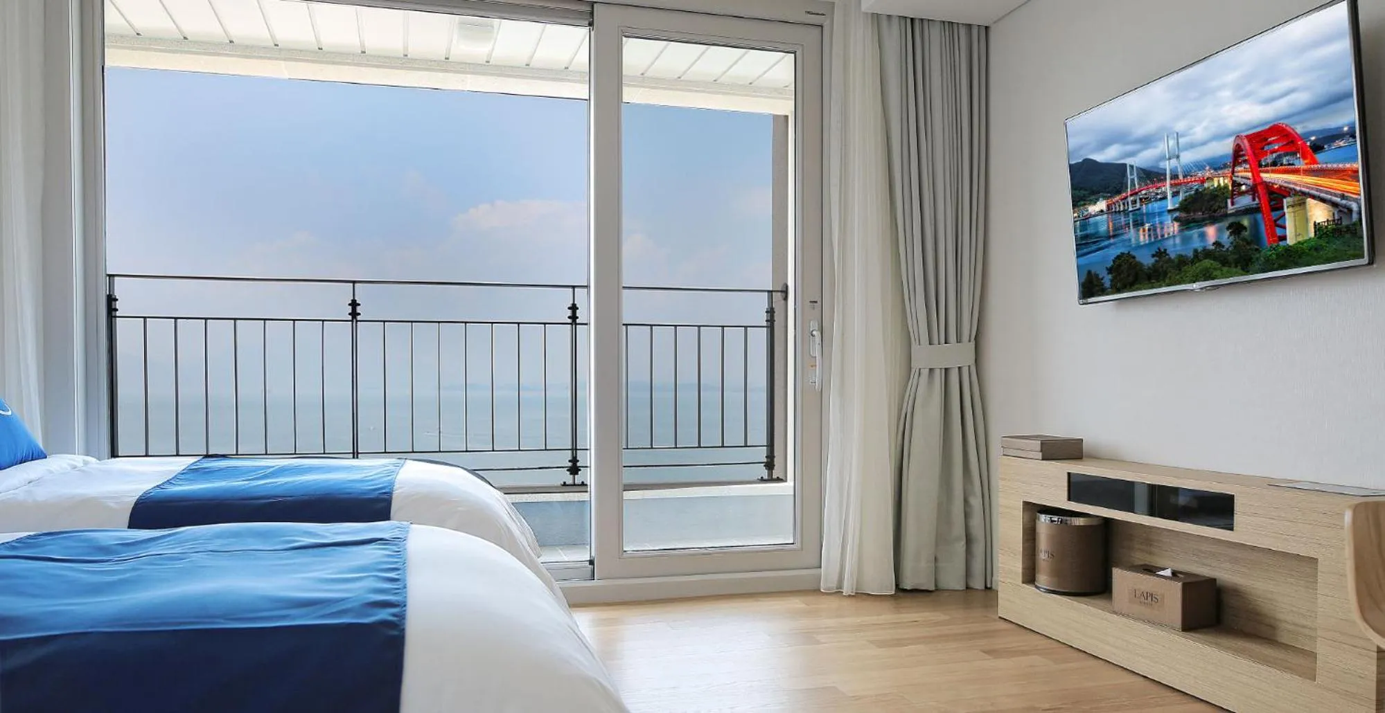 Seating area in Lapis Hotel Namhae